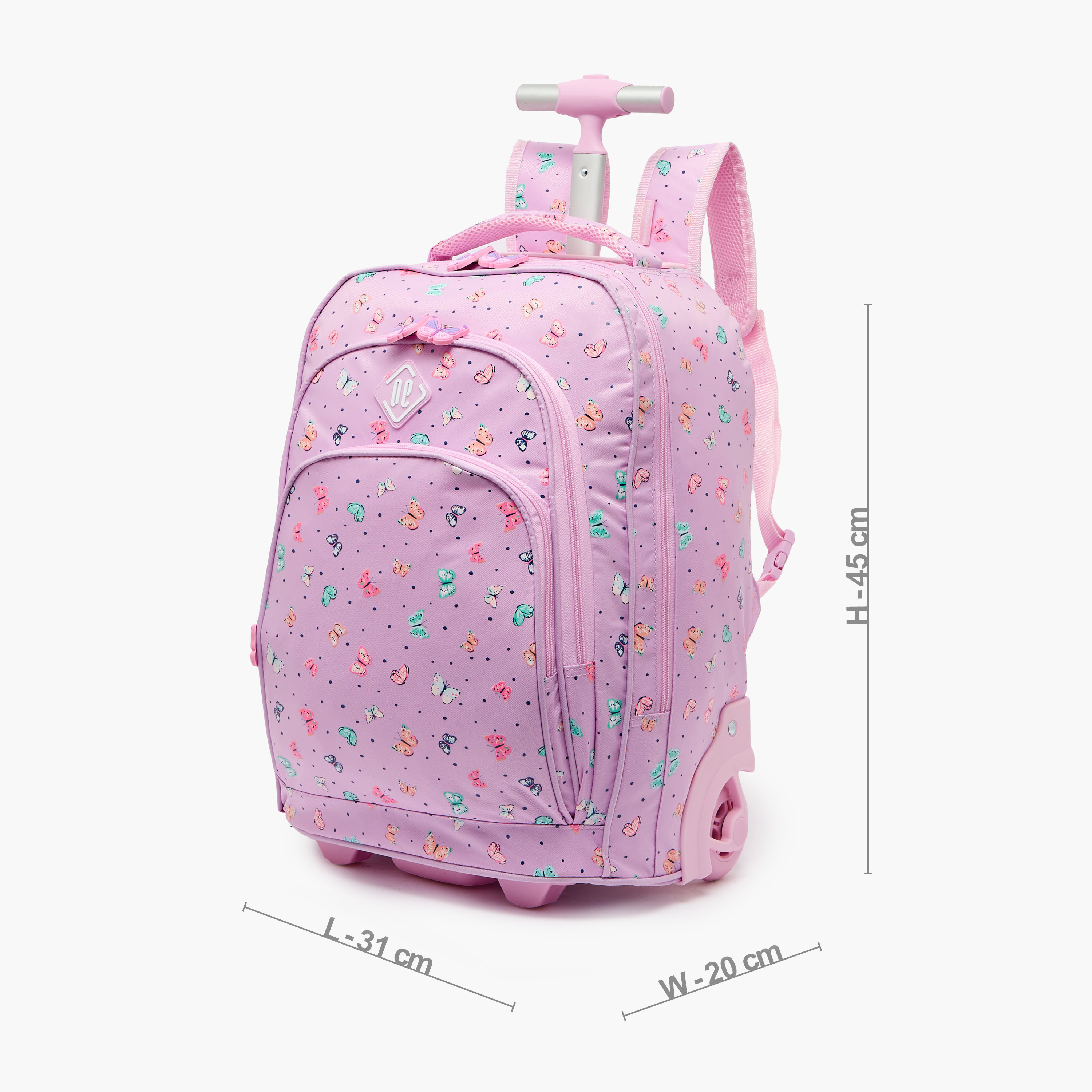 New Expressions Printed 3-Piece Trolley Backpack Set for Girls 8-13 Years with Lunch Bag - 18 inches-school-bagsandbackpacks-trolleybags-image-9