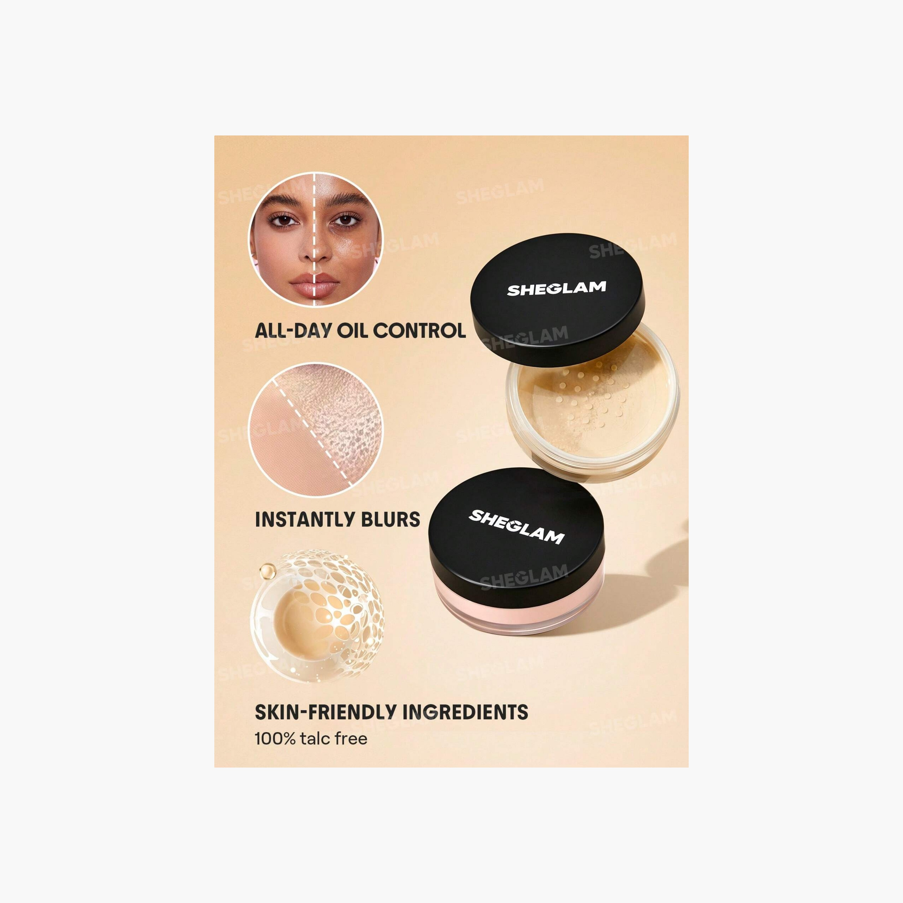 بودرة تثبيت بيكد جلو من شيجلام-beautyandpersonalcare-makeup-face-loosepowder-image-3