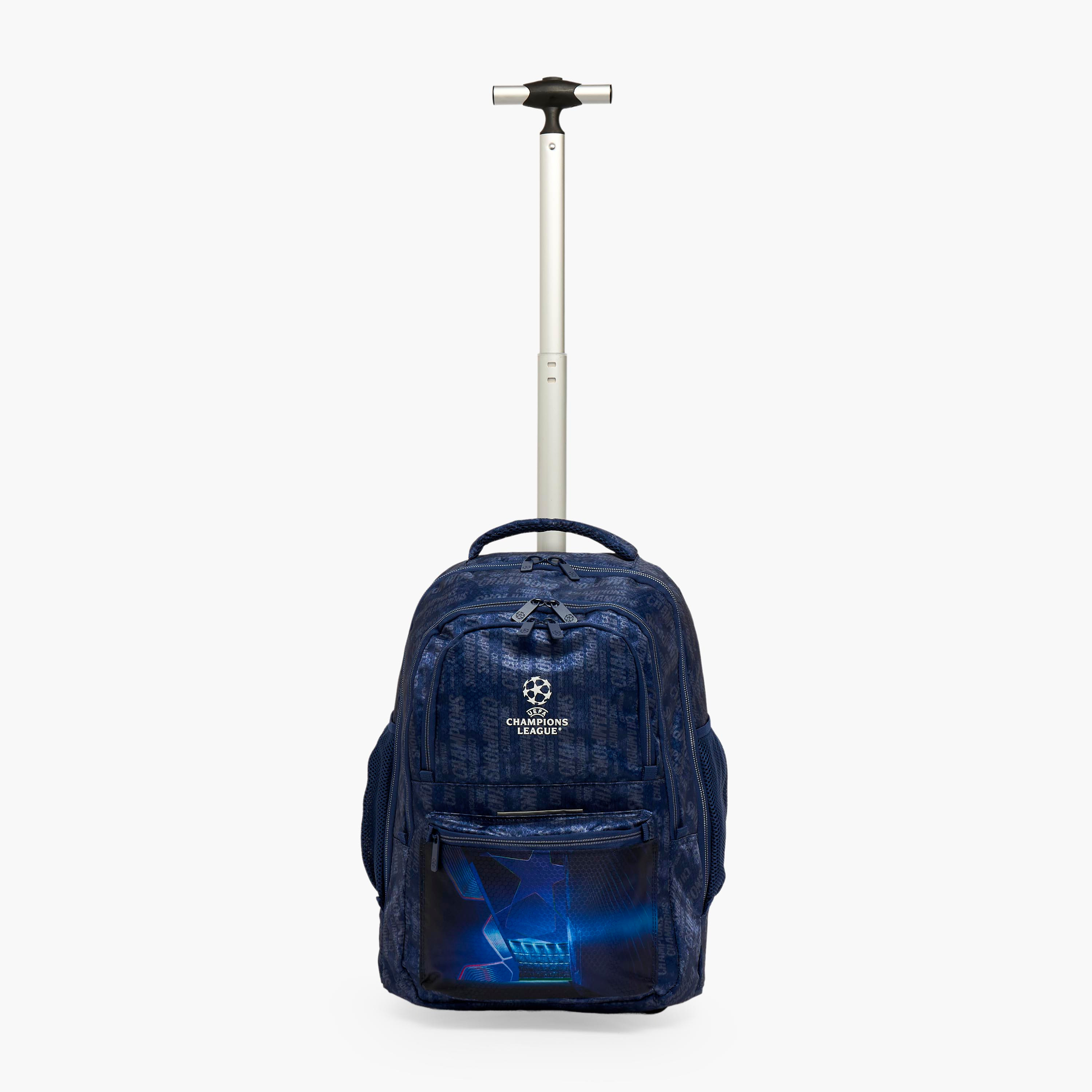 Champions League Printed Trolley Backpack for Boys 8-13 Years with Adjustable Straps - 20 inches-school-bagsandbackpacks-trolleybags-image-3