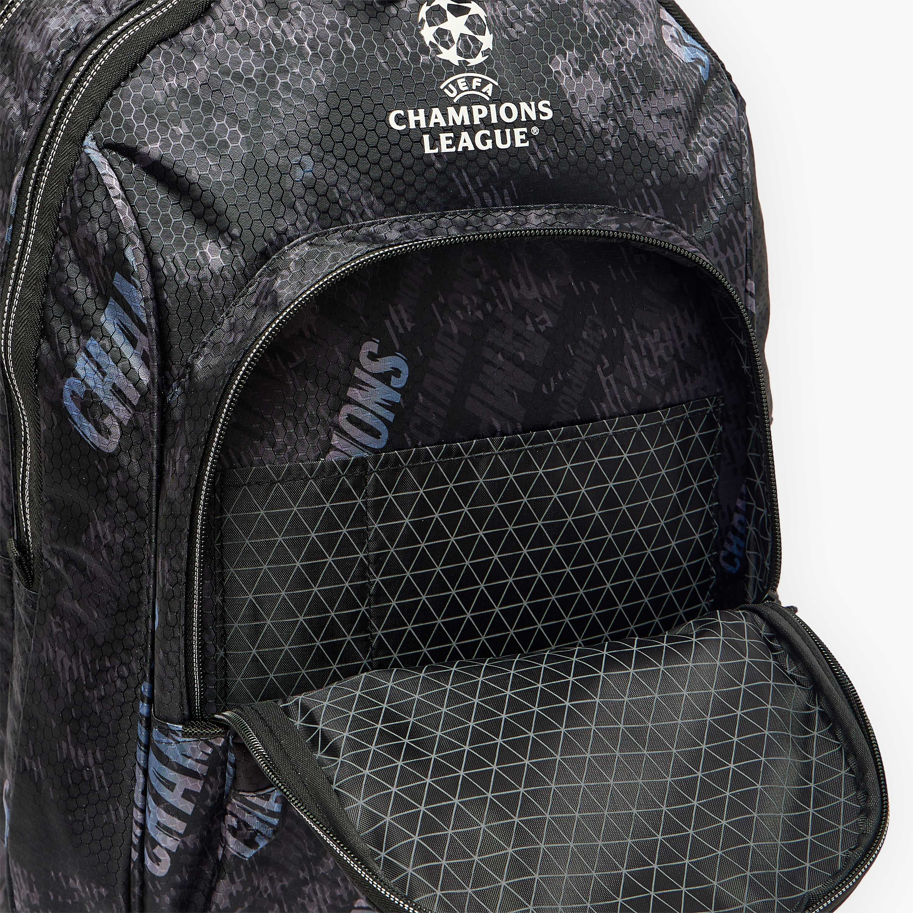 Champions League Football Print Backpack for Boys 8-12 Years with Padded Straps - 18 inches-school-bagsandbackpacks-backpacks-image-7