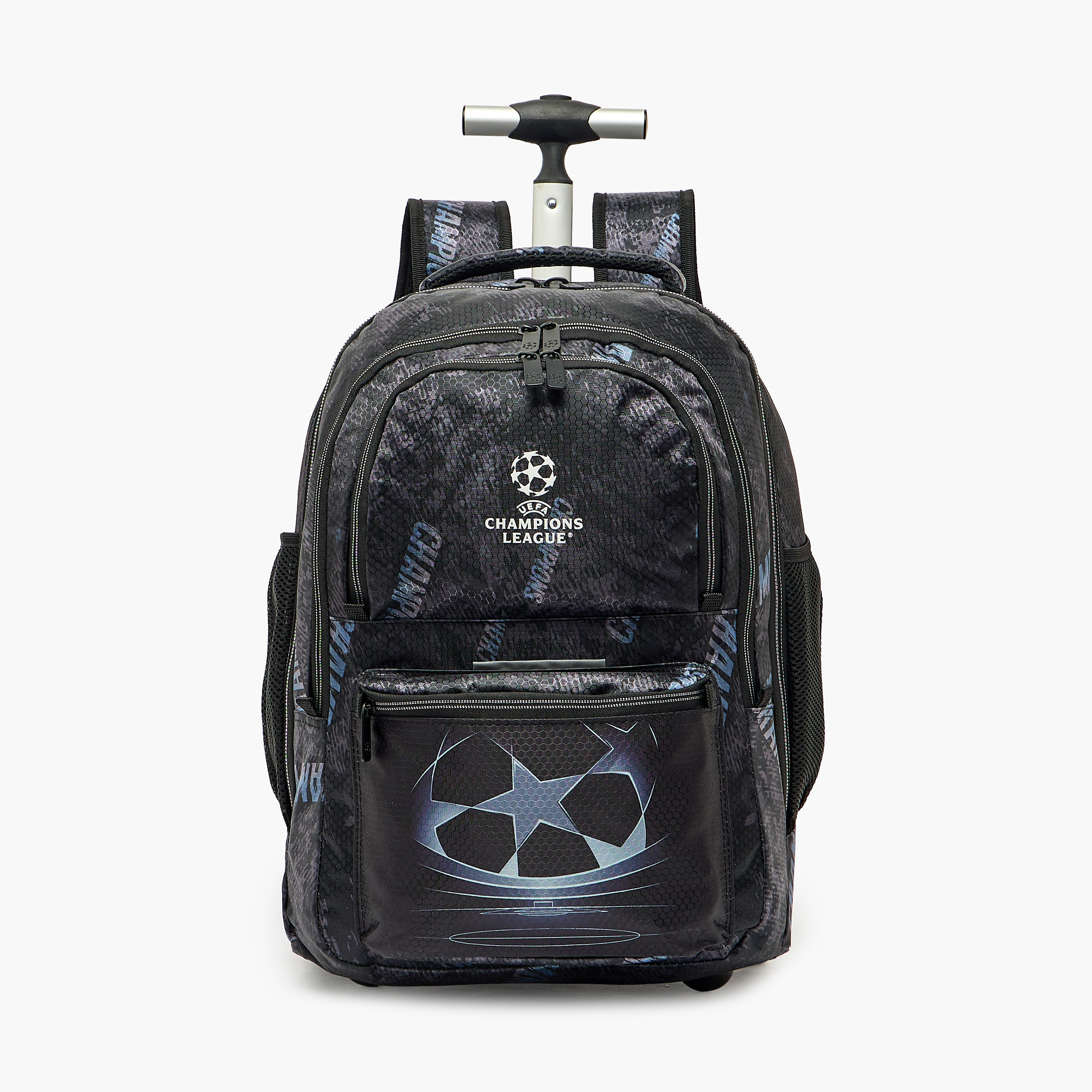 Champions League Printed Trolley Backpack for Boys 8-13 Years with Retractable Handle - 20 inches-school-bagsandbackpacks-trolleybags-image-1