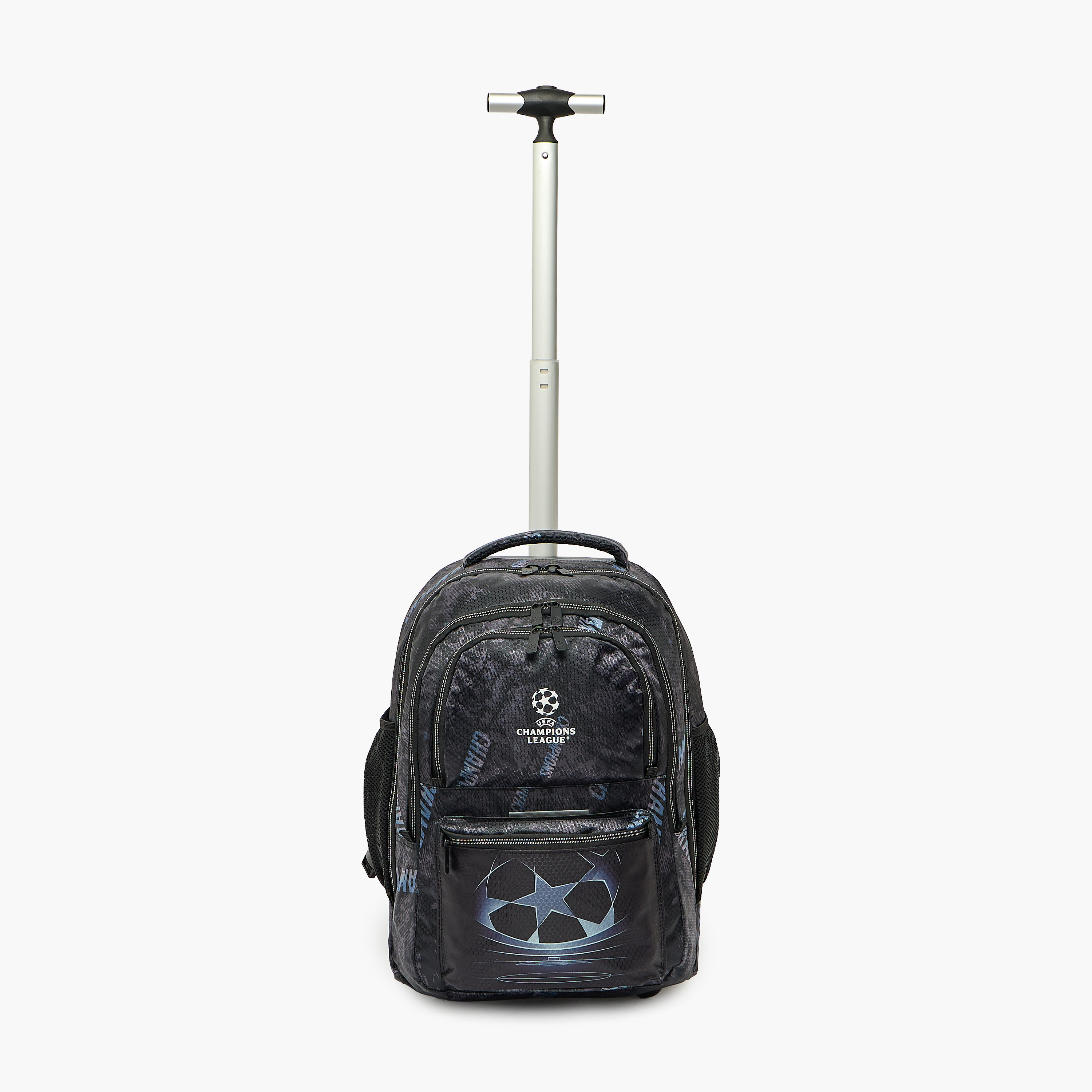 Champions League Printed Trolley Backpack for Boys 8-13 Years with Retractable Handle - 20 inches-school-bagsandbackpacks-trolleybags-image-3