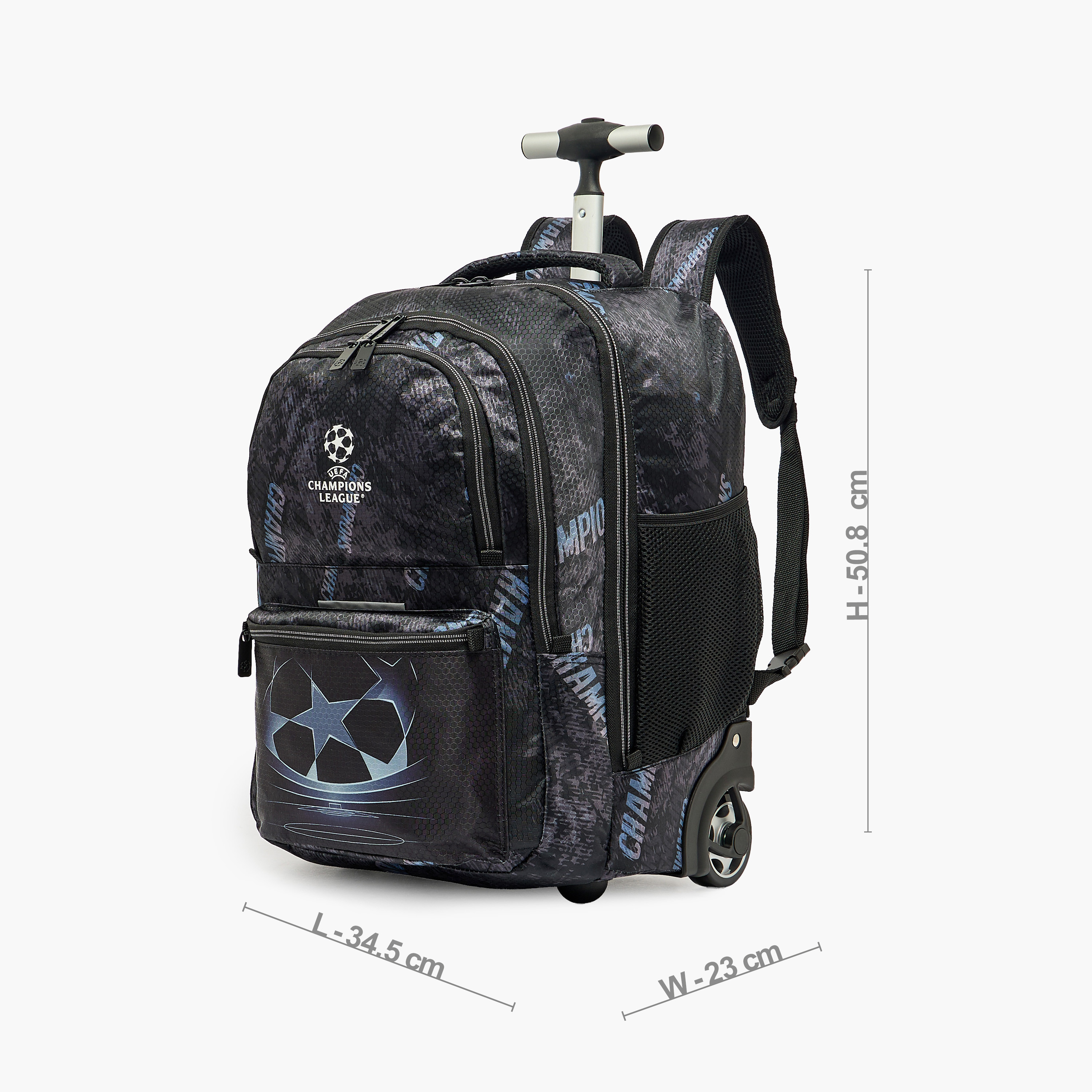 Champions League Printed Trolley Backpack for Boys 8-13 Years with Retractable Handle - 20 inches-school-bagsandbackpacks-trolleybags-image-7