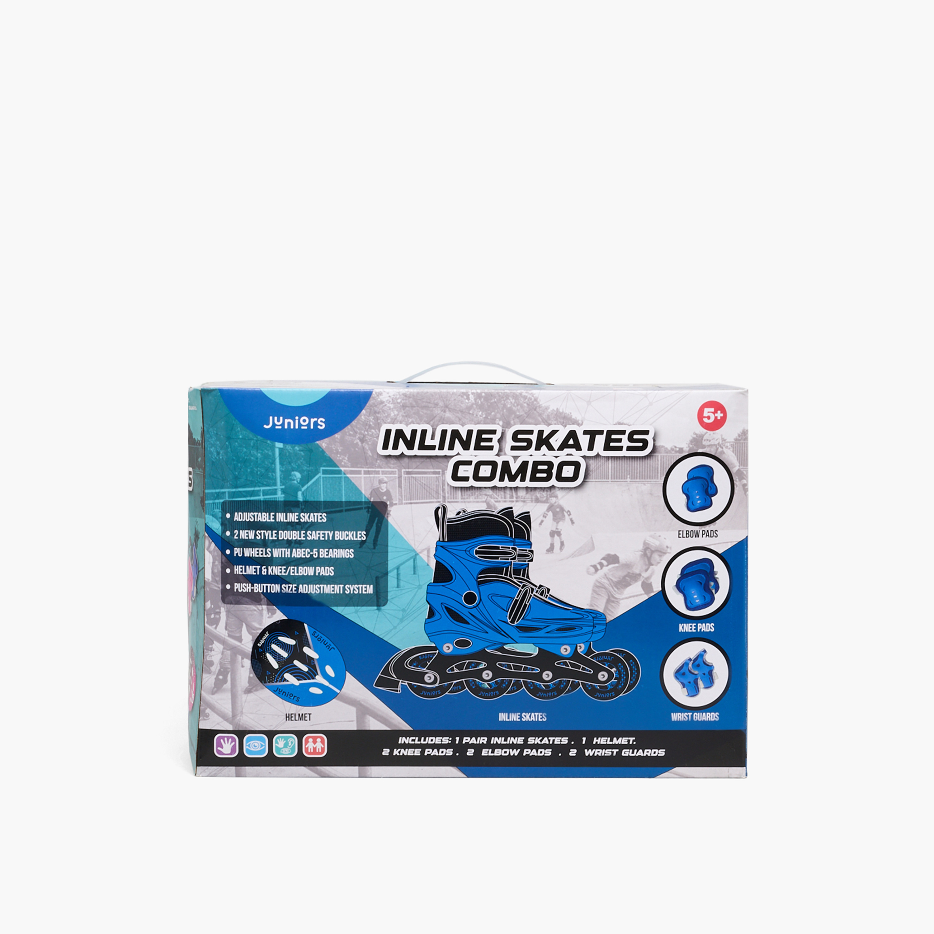 زلاجات قابلة للتعديل مع خوذة ووسادات حماية من جونيورز-toys-outdoor-sports-image-14