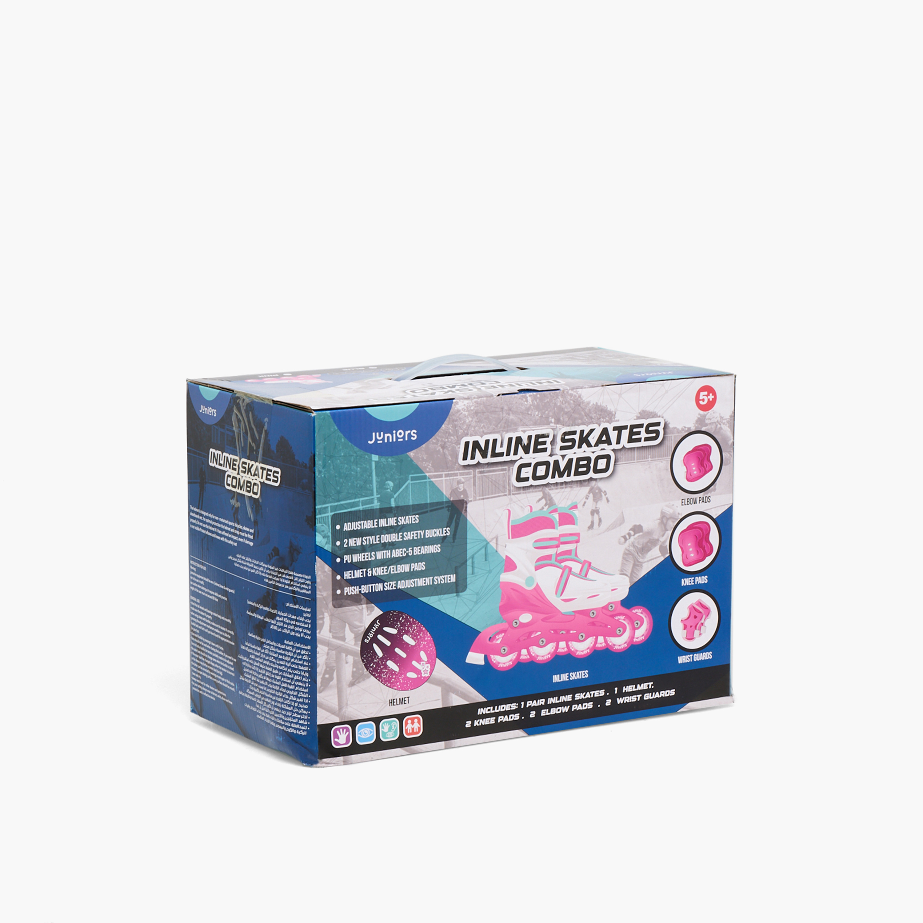 زلاجات قابلة للتعديل مع خوذة ووسادات حماية من جونيورز-toys-outdoor-sports-image-15