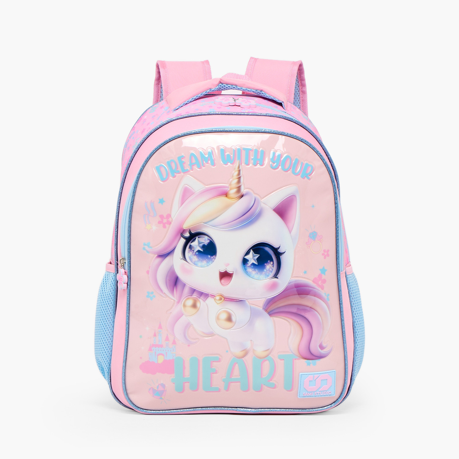 SAMI STUDIO Unicorn Print 5-Piece School Backpack Set for Girls 5-8 Years with Lunch Bag - 16 inches-school-bagsandbackpacks-backpacks-image-3