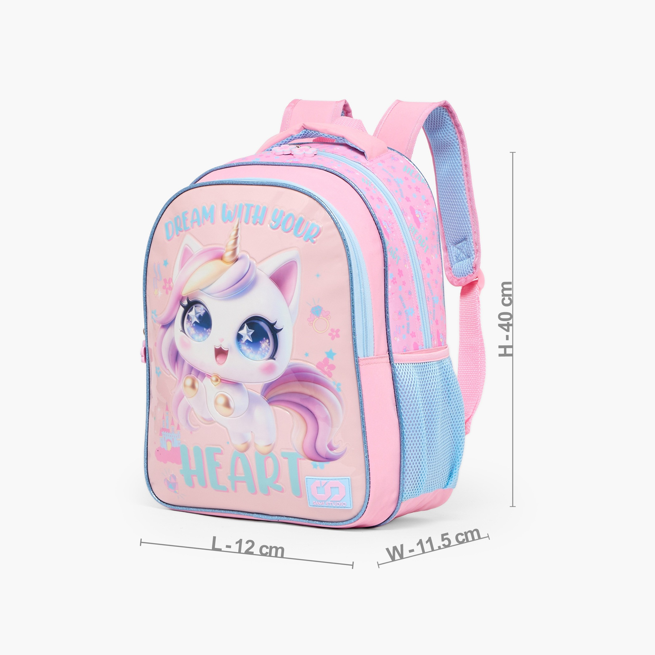 SAMI STUDIO Unicorn Print 5-Piece School Backpack Set for Girls 5-8 Years with Lunch Bag - 16 inches-school-bagsandbackpacks-backpacks-image-7