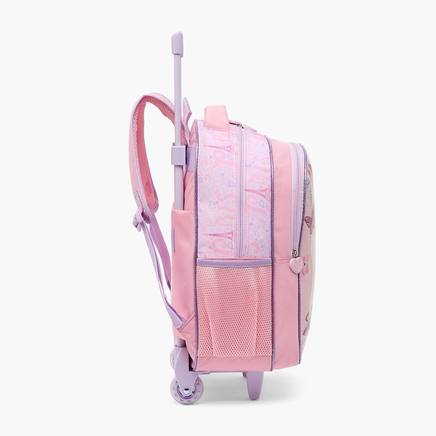 SAMI STUDIO Paris Print 5-Piece School Trolley Bag Set for Girls 5-8 Years with Lunch Box -16 inches-school-bagsandbackpacks-trolleybags-image-10