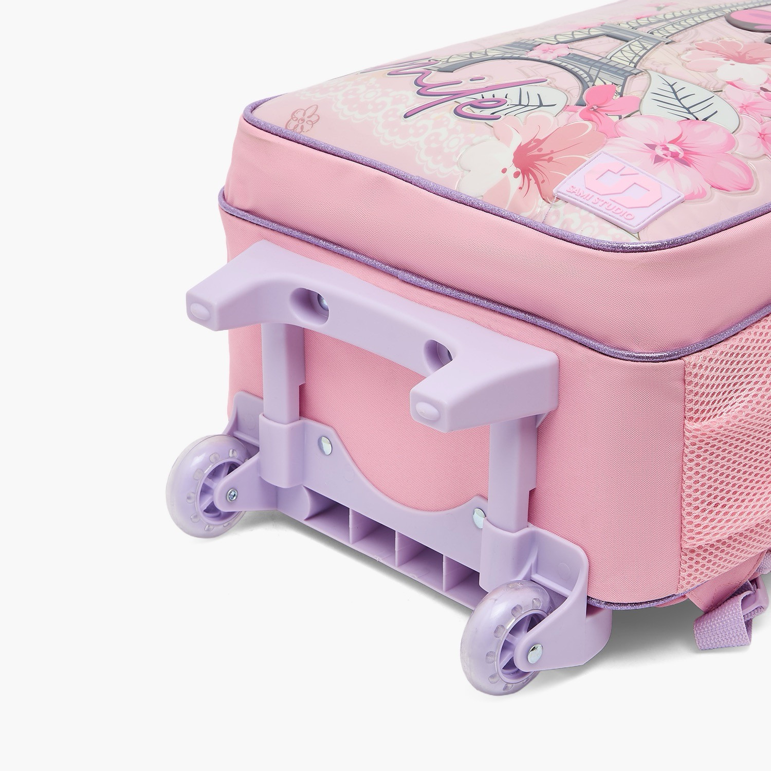 SAMI STUDIO Paris Print 5-Piece School Trolley Bag Set for Girls 5-8 Years with Lunch Box -16 inches-school-bagsandbackpacks-trolleybags-image-12
