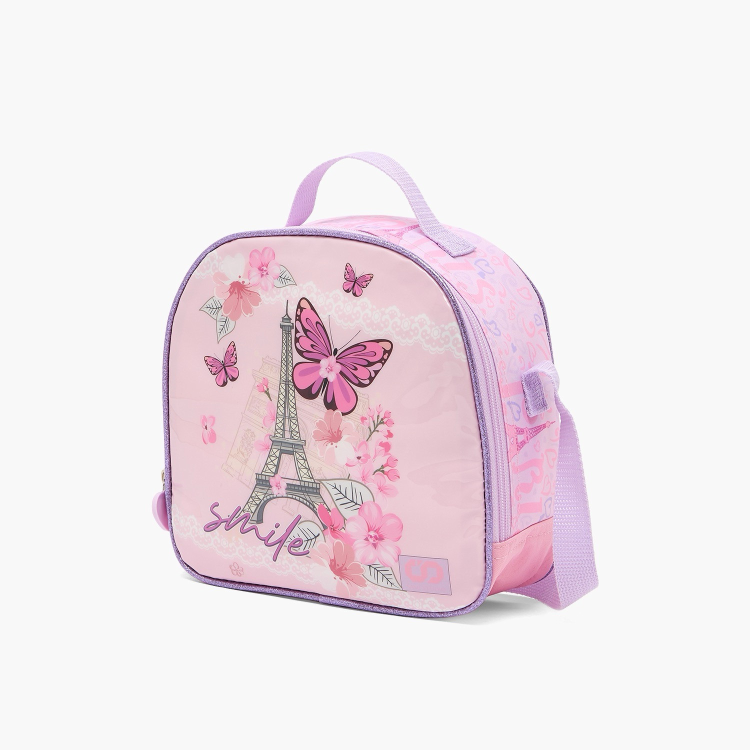 SAMI STUDIO Paris Print 5-Piece School Trolley Bag Set for Girls 5-8 Years with Lunch Box -16 inches-school-bagsandbackpacks-trolleybags-image-13