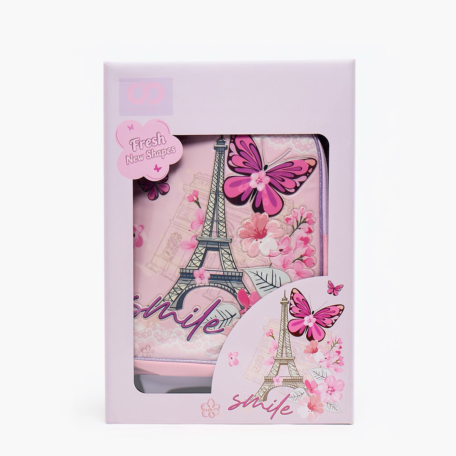 SAMI STUDIO Paris Print 5-Piece School Trolley Bag Set for Girls 5-8 Years with Lunch Box -16 inches-school-bagsandbackpacks-trolleybags-image-20
