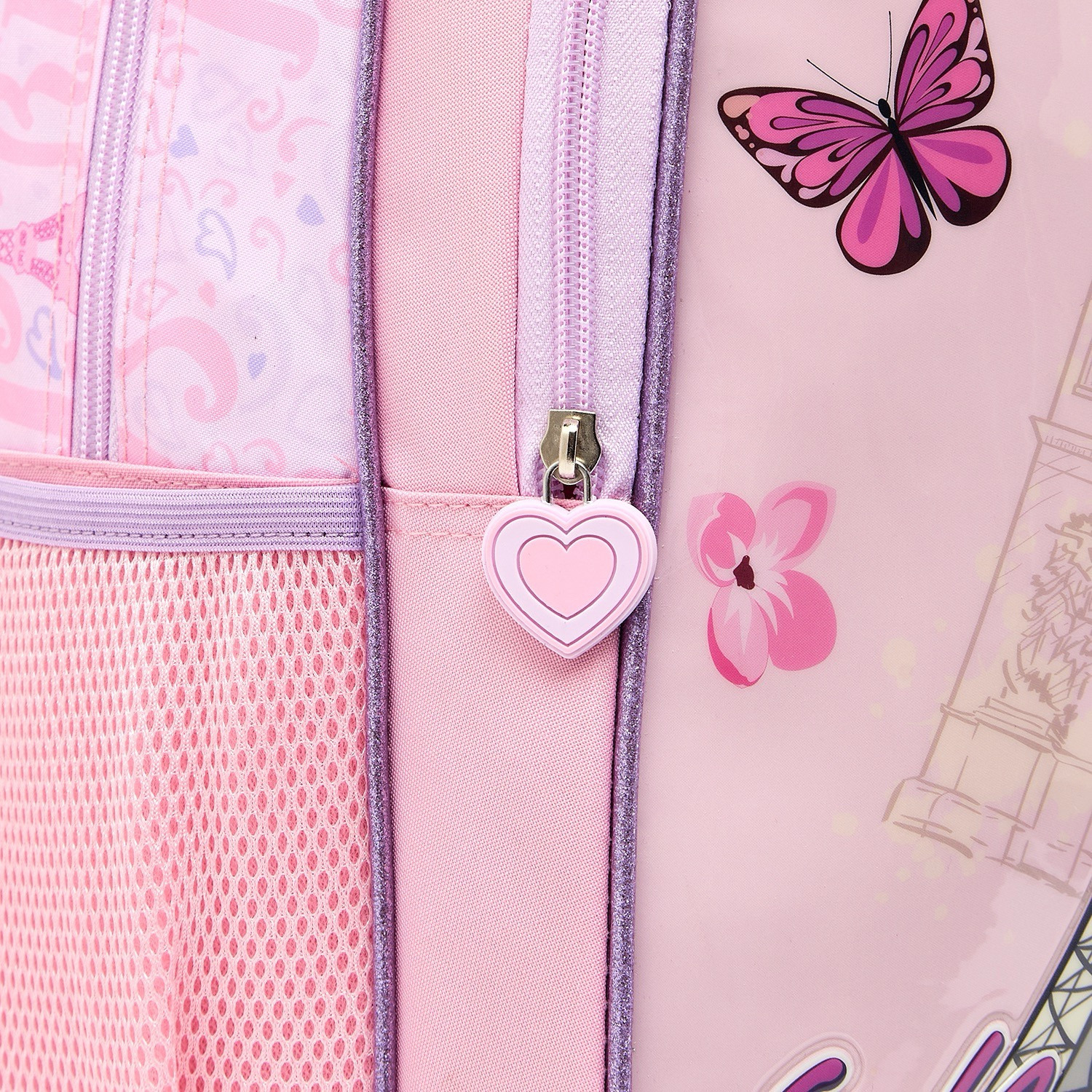 SAMI STUDIO Paris Print 5-Piece School Trolley Bag Set for Girls 5-8 Years with Lunch Box -16 inches-school-bagsandbackpacks-trolleybags-image-5