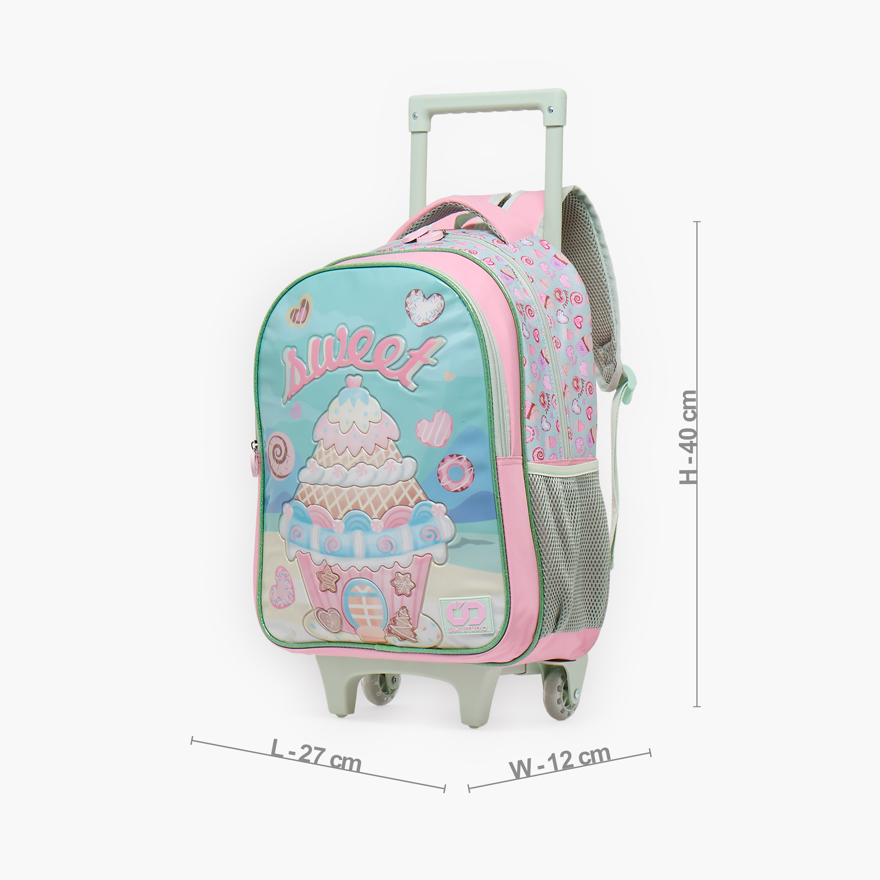 SAMI STUDIO Printed 5-Piece School Trolley Bag Set for Girls 5-8 Years with Lunch Bag - 16 inches-school-bagsandbackpacks-trolleybags-image-10