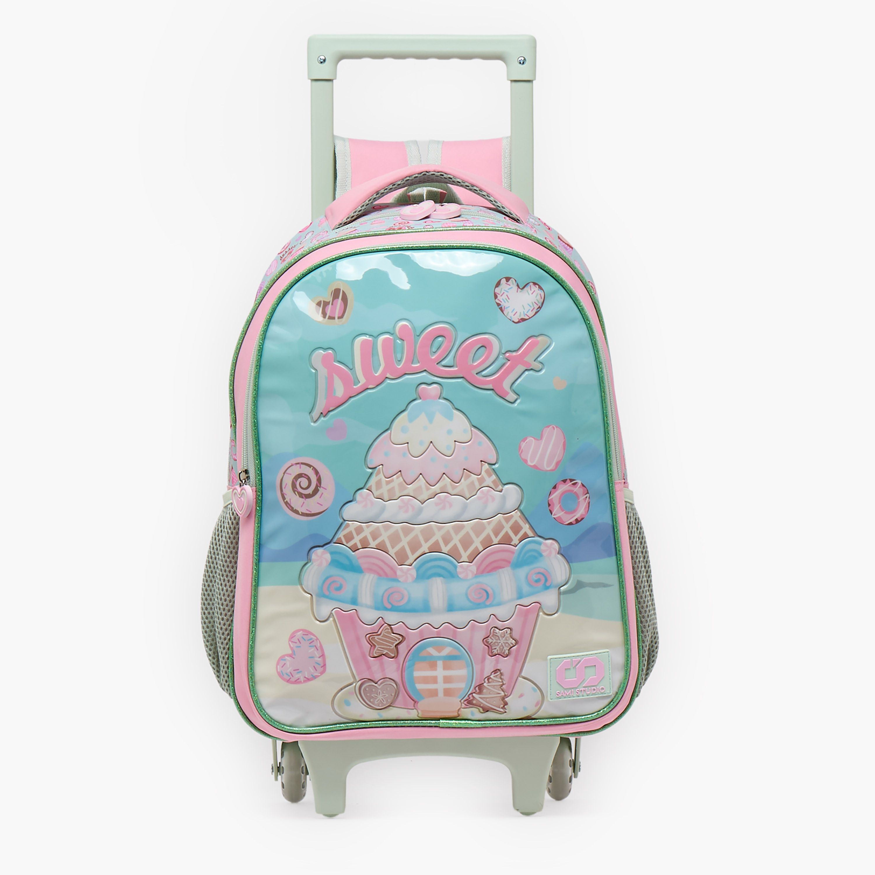 SAMI STUDIO Printed 5-Piece School Trolley Bag Set for Girls 5-8 Years with Lunch Bag - 16 inches-school-bagsandbackpacks-trolleybags-image-3
