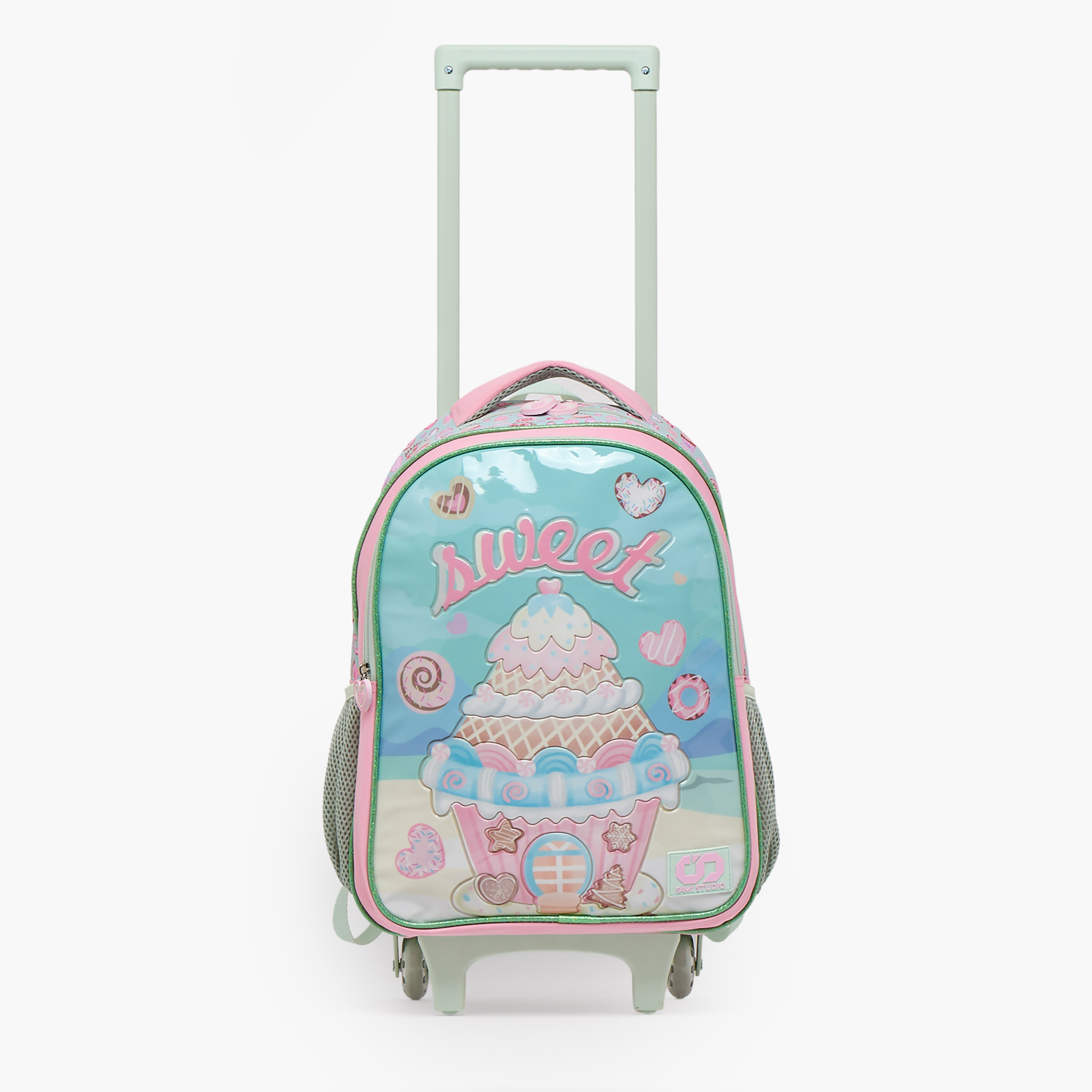 SAMI STUDIO Printed 5-Piece School Trolley Bag Set for Girls 5-8 Years with Lunch Bag - 16 inches-school-bagsandbackpacks-trolleybags-image-5