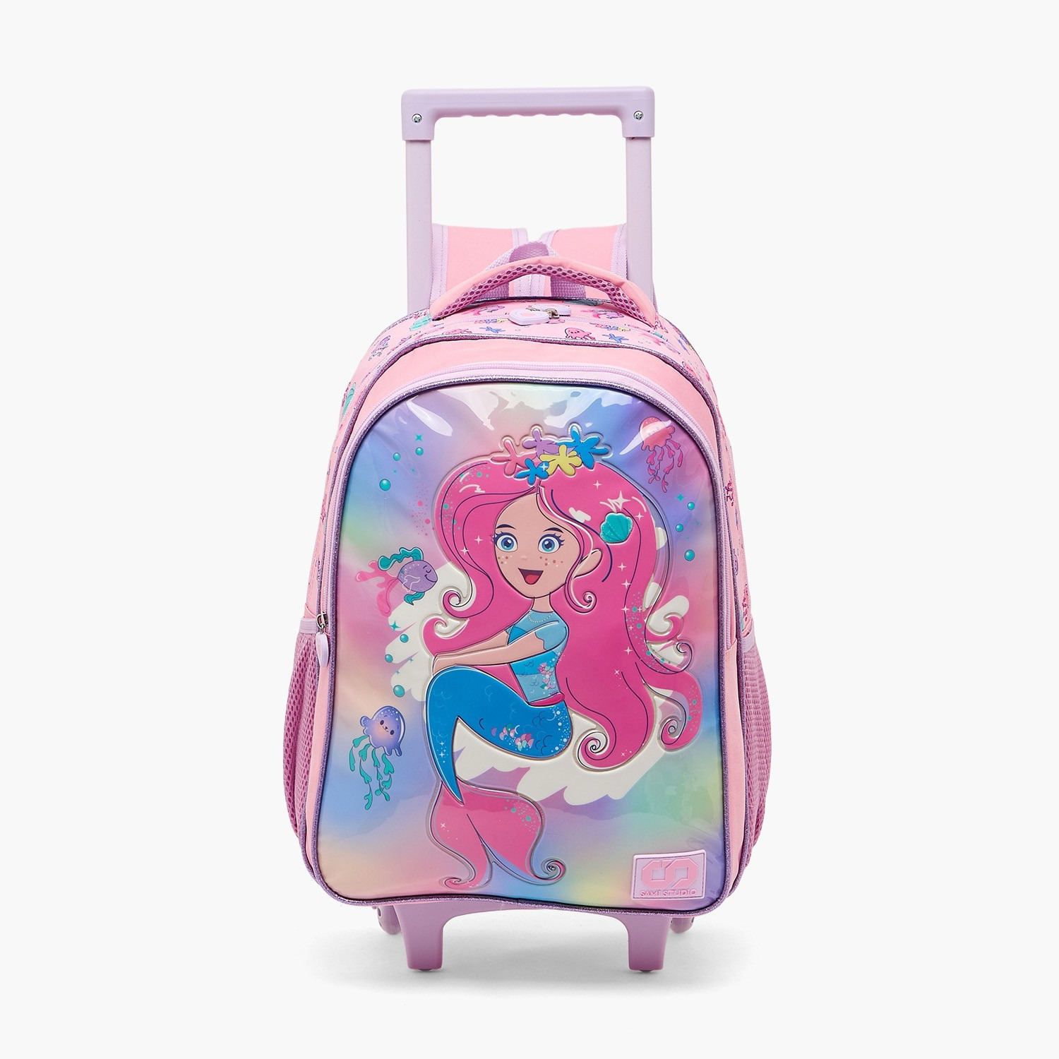 SAMI STUDIO Mermaid 5-Piece School Trolley Bag Set for Girls 5-8 Years with Lunch Box - 16 inches-school-bagsandbackpacks-trolleybags-image-2