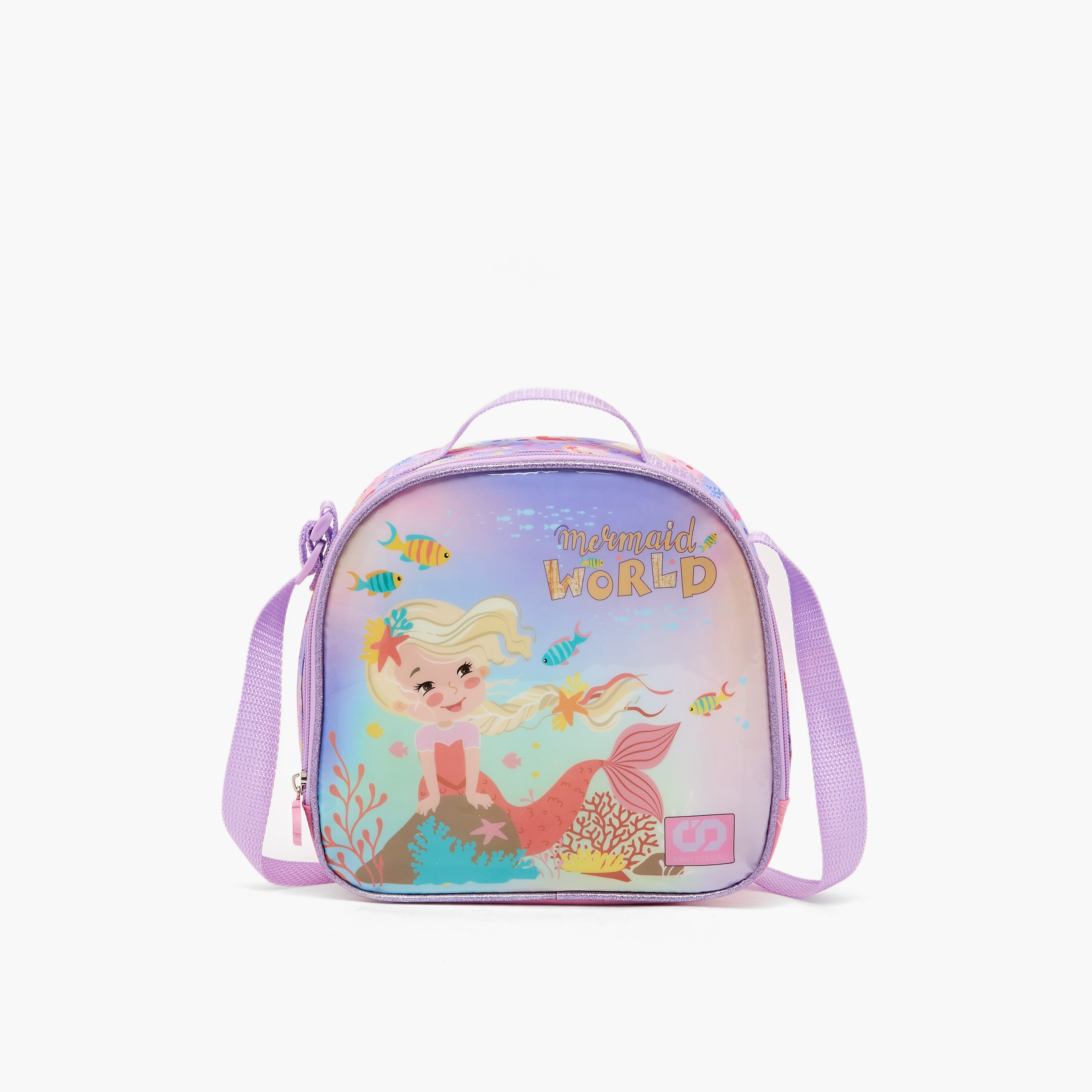 SAMI STUDIO Mermaid 5-Piece School Trolley Bag Set for Girls 5-8 Years with Lunch Box - 16 inches-school-bagsandbackpacks-trolleybags-image-13