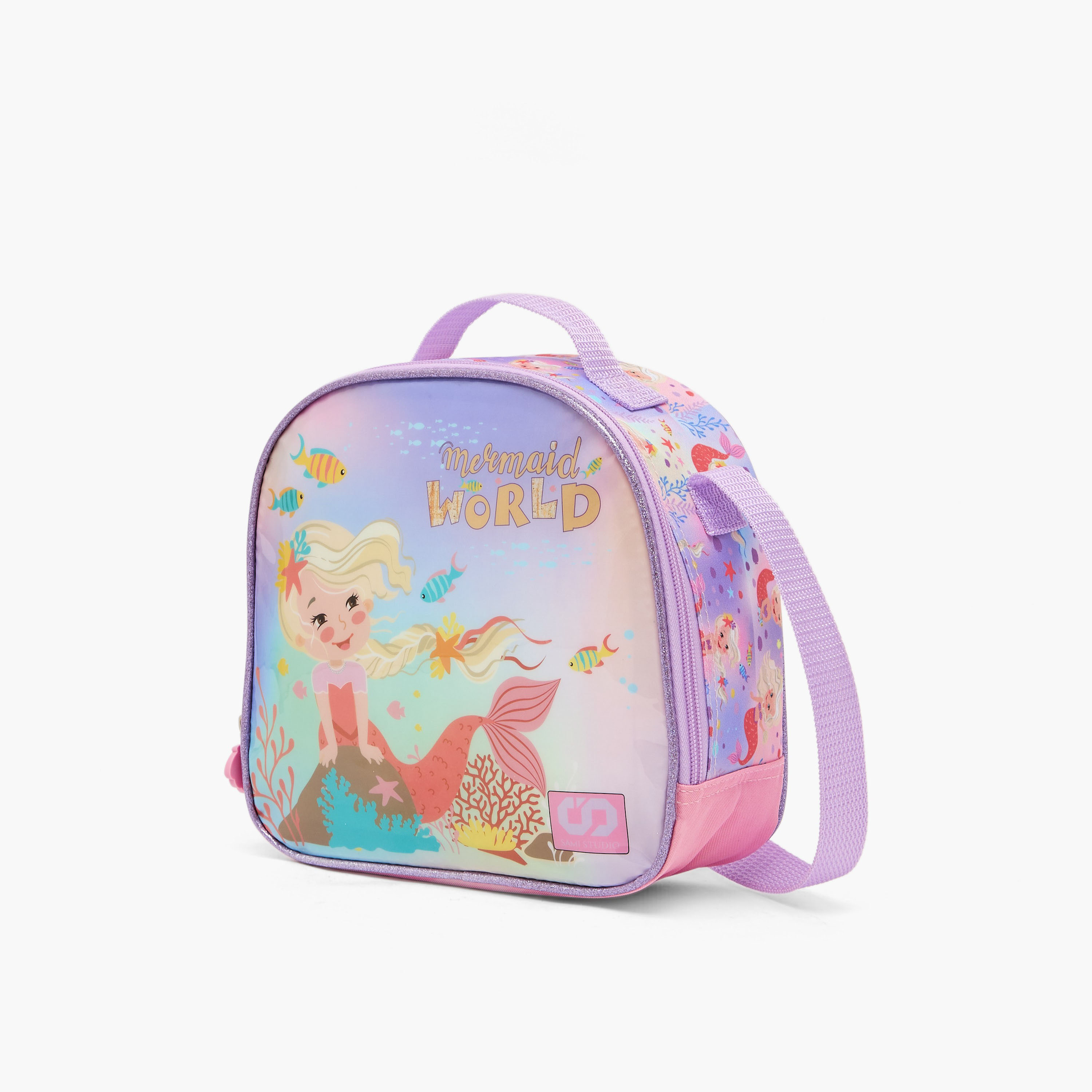 SAMI STUDIO Mermaid 5-Piece School Trolley Bag Set for Girls 5-8 Years with Lunch Box - 16 inches-school-bagsandbackpacks-trolleybags-image-14