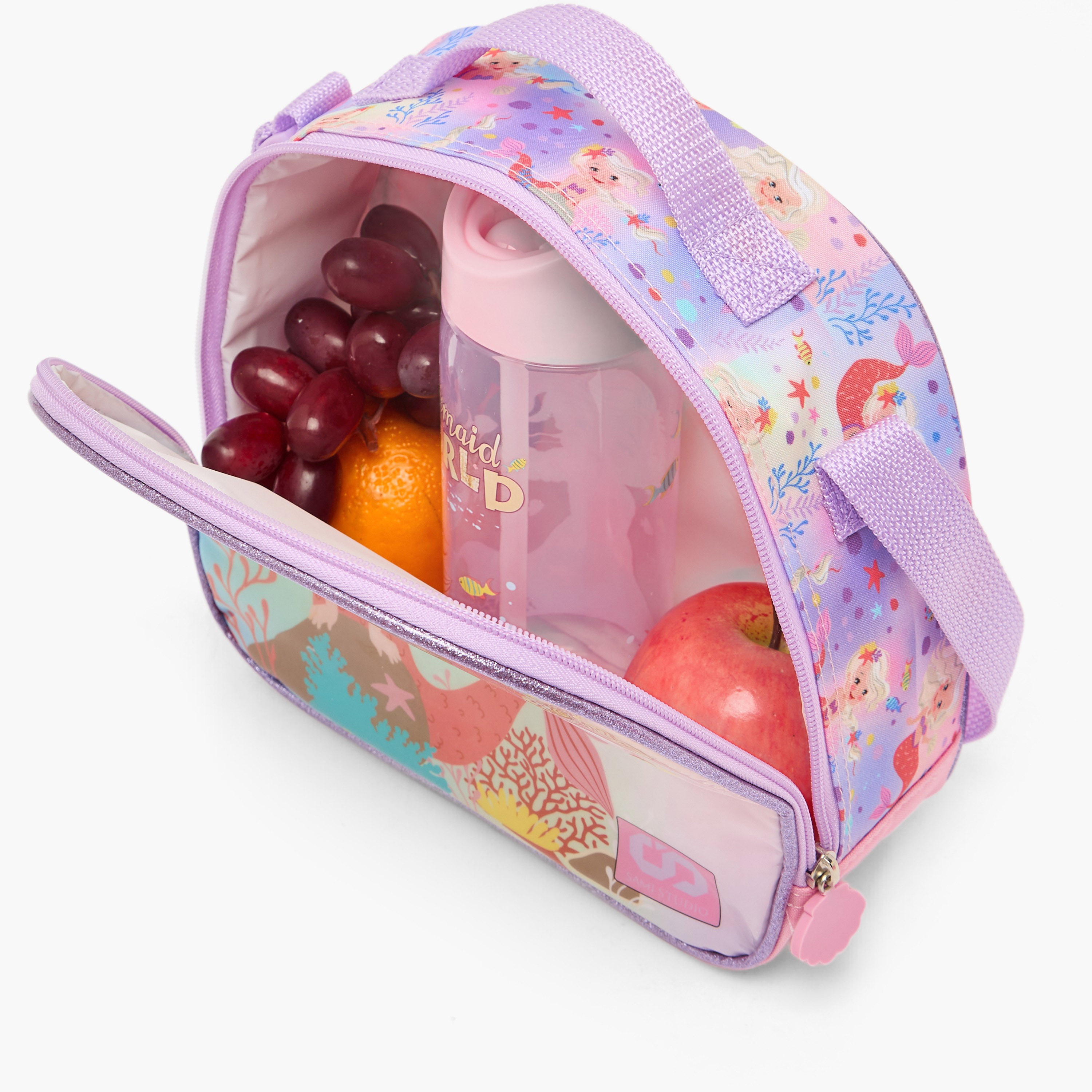 SAMI STUDIO Mermaid 5-Piece School Trolley Bag Set for Girls 5-8 Years with Lunch Box - 16 inches-school-bagsandbackpacks-trolleybags-image-15