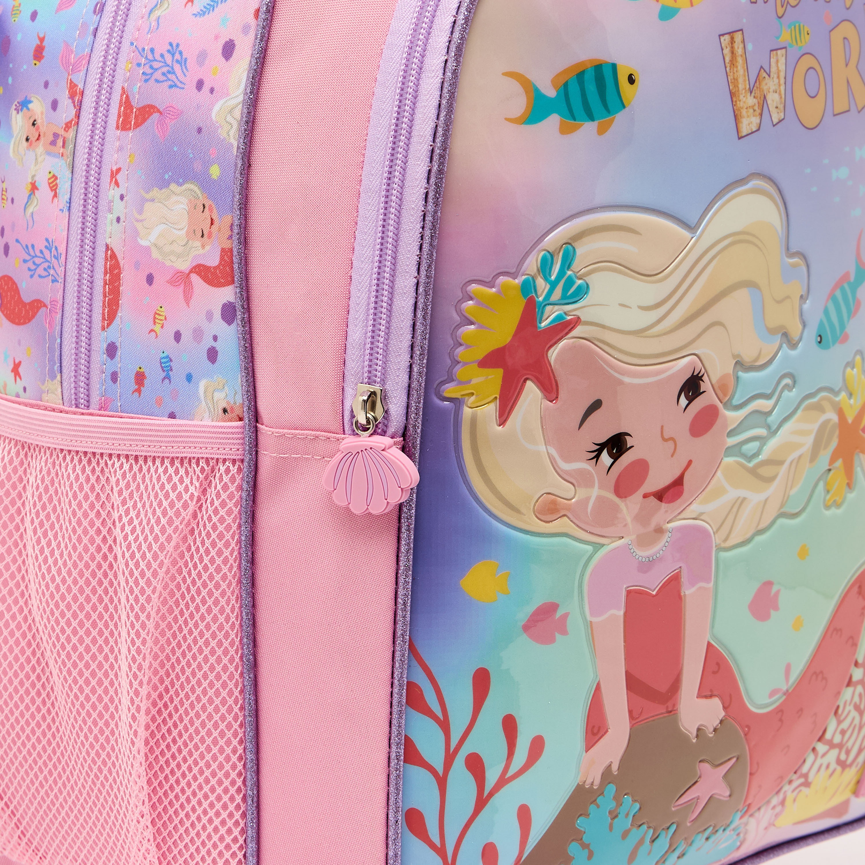 SAMI STUDIO Mermaid 5-Piece School Trolley Bag Set for Girls 5-8 Years with Lunch Box - 16 inches-school-bagsandbackpacks-trolleybags-image-7