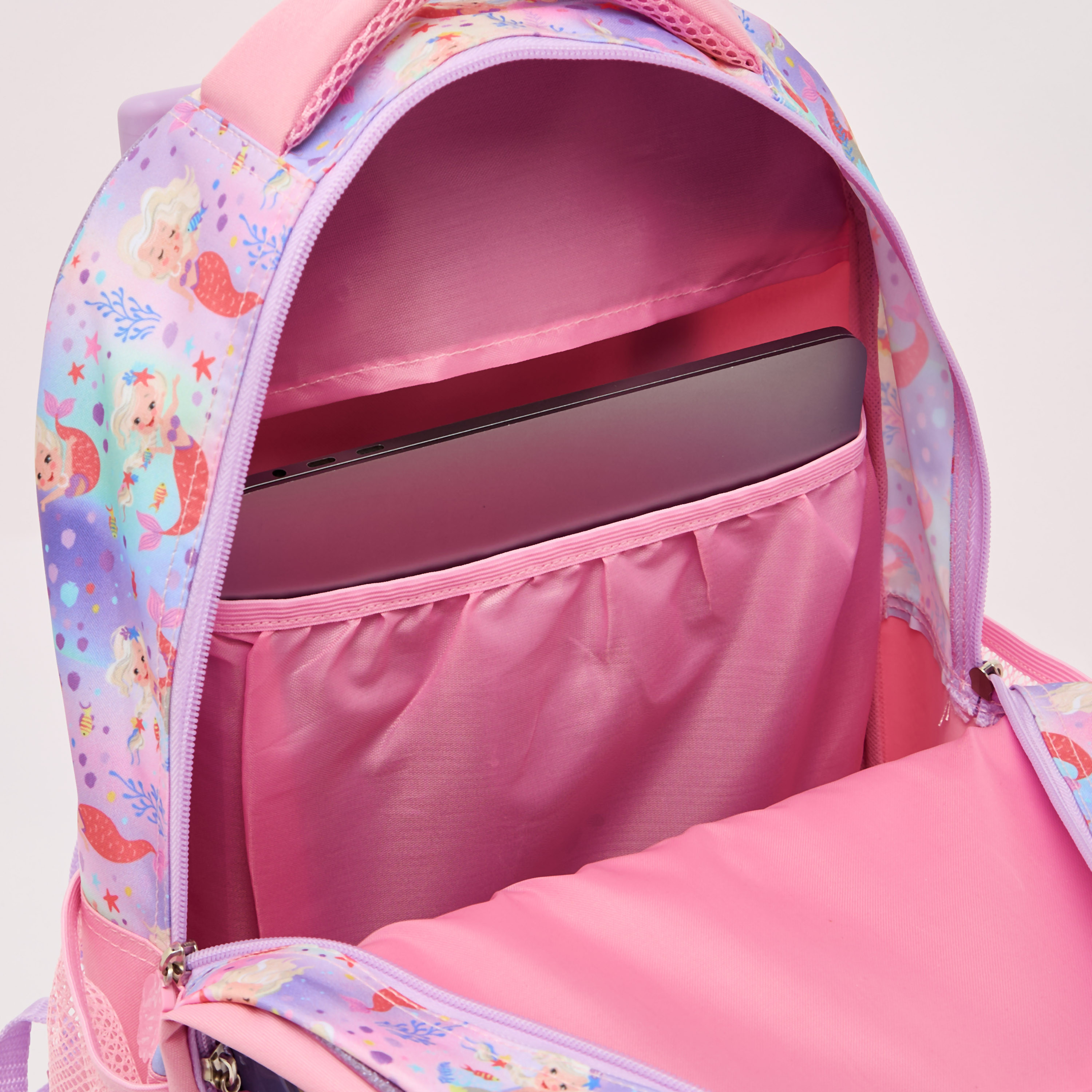 SAMI STUDIO Mermaid 5-Piece School Trolley Bag Set for Girls 5-8 Years with Lunch Box - 16 inches-school-bagsandbackpacks-trolleybags-image-8