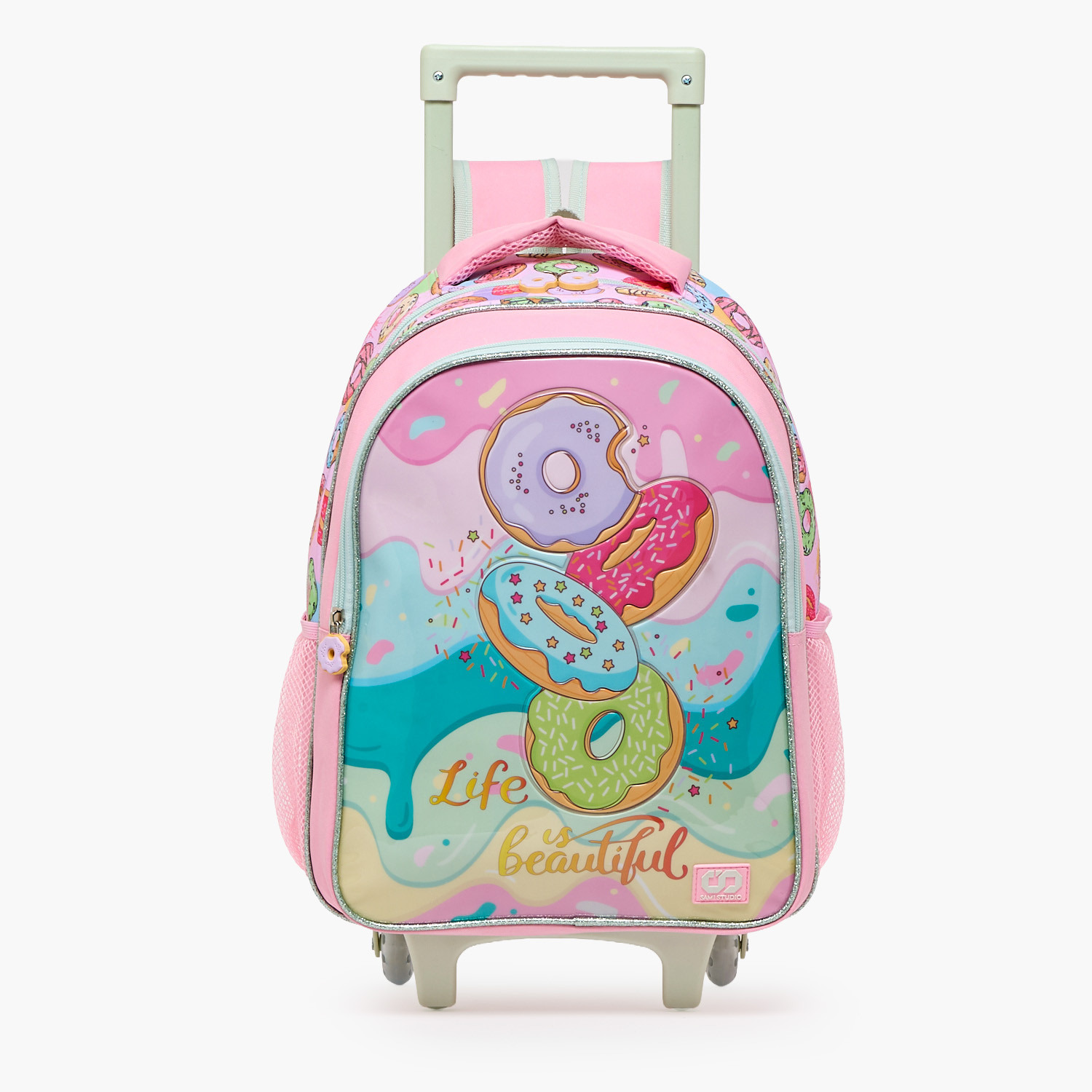 SAMI STUDIO Printed 5-Piece School Trolley Bag Set for Girls 5-8 Years with Lunch Bag - 16 inches-school-bagsandbackpacks-trolleybags-image-2
