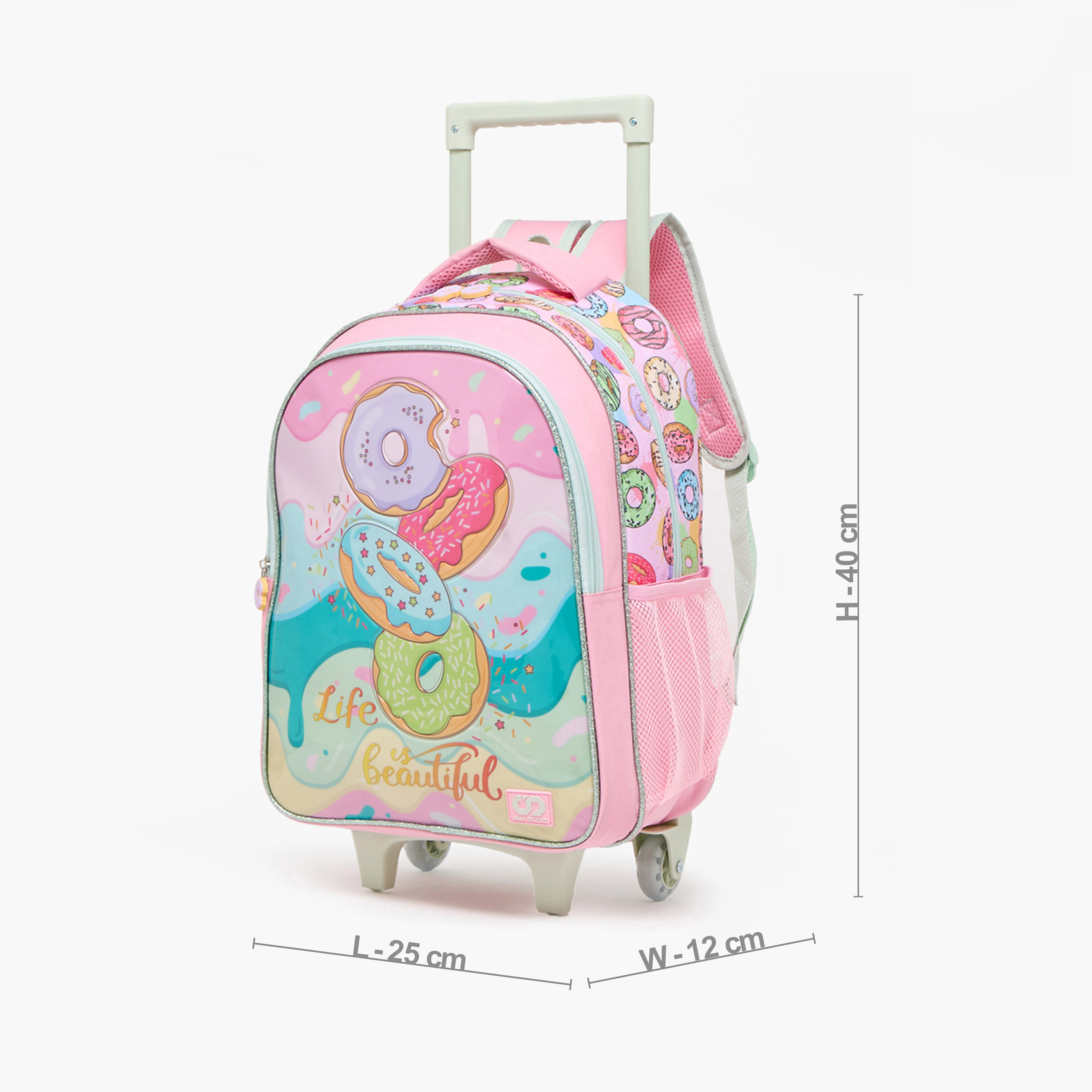 SAMI STUDIO Printed 5-Piece School Trolley Bag Set for Girls 5-8 Years with Lunch Bag - 16 inches-school-bagsandbackpacks-trolleybags-image-9