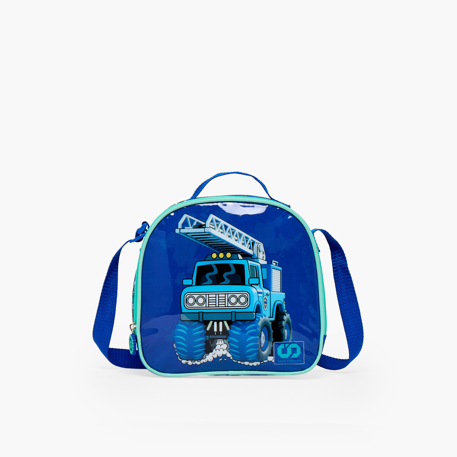 SAMI STUDIO Truck Print 5-Piece School Trolley Bag Set for Boys 5-8 Years with Lunch Bag - 16 inches-school-bagsandbackpacks-trolleybags-image-13