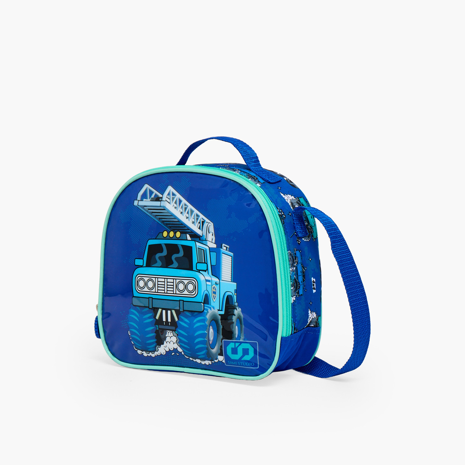 SAMI STUDIO Truck Print 5-Piece School Trolley Bag Set for Boys 5-8 Years with Lunch Bag - 16 inches-school-bagsandbackpacks-trolleybags-image-14