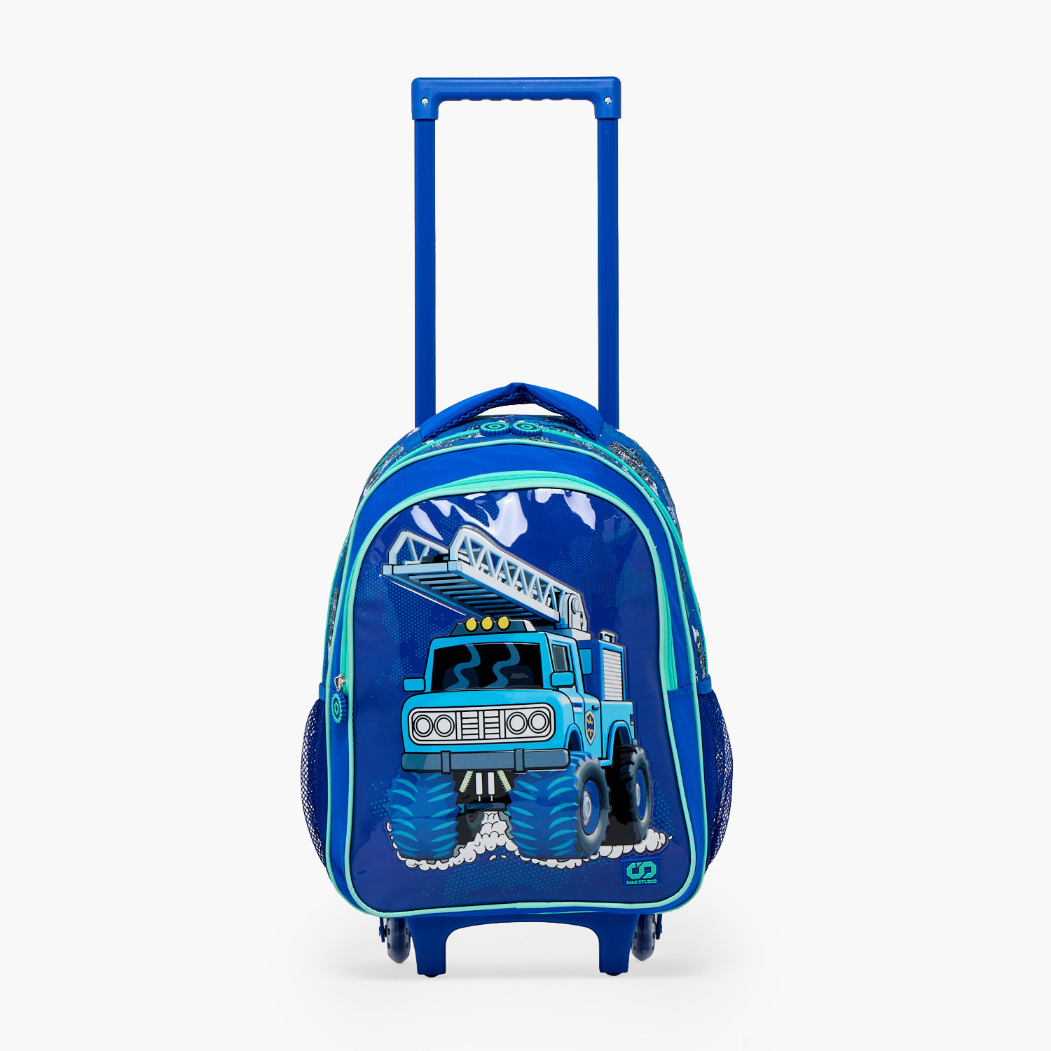 SAMI STUDIO Truck Print 5-Piece School Trolley Bag Set for Boys 5-8 Years with Lunch Bag - 16 inches-school-bagsandbackpacks-trolleybags-image-4