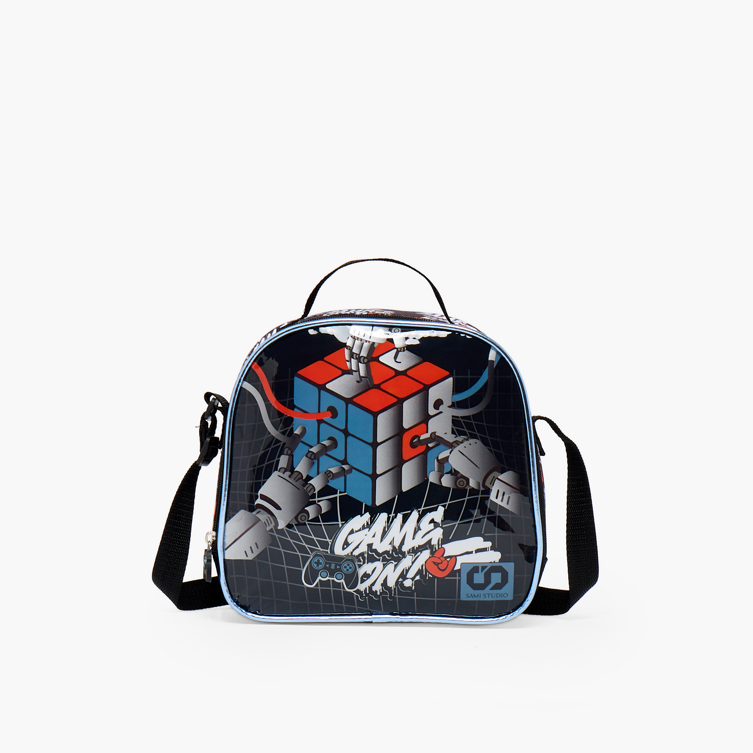 SAMI STUDIO Rubiks Print 5-Piece School Trolley Bag Set for Boys 5-8 Years with Lunch Bag -16 inches-school-bagsandbackpacks-trolleybags-image-13