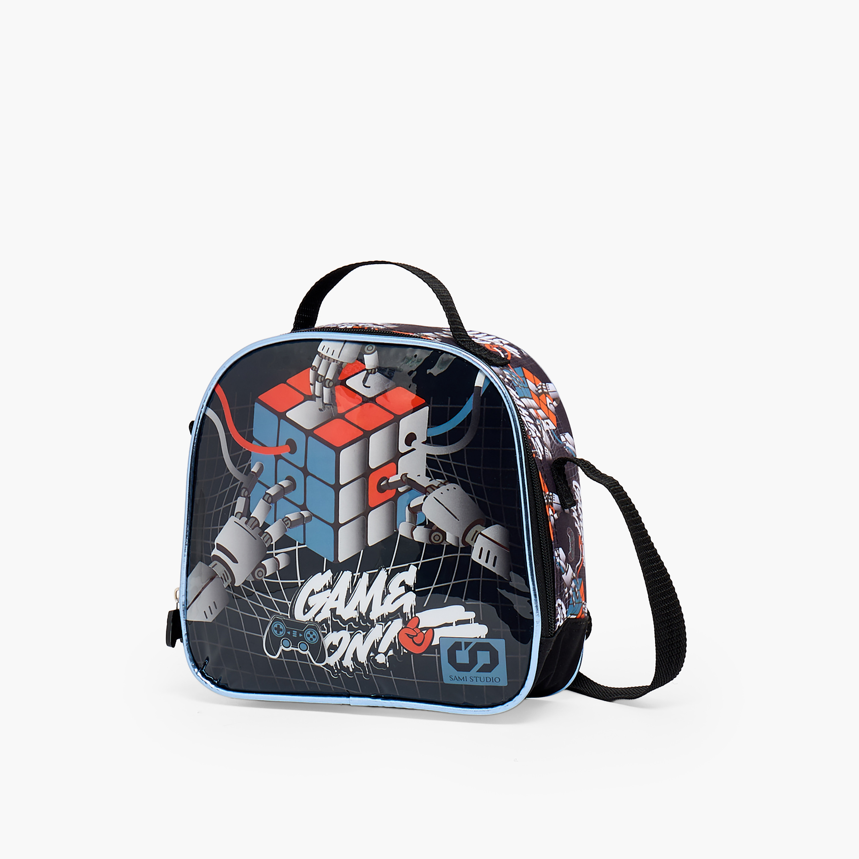 SAMI STUDIO Rubiks Print 5-Piece School Trolley Bag Set for Boys 5-8 Years with Lunch Bag -16 inches-school-bagsandbackpacks-trolleybags-image-14