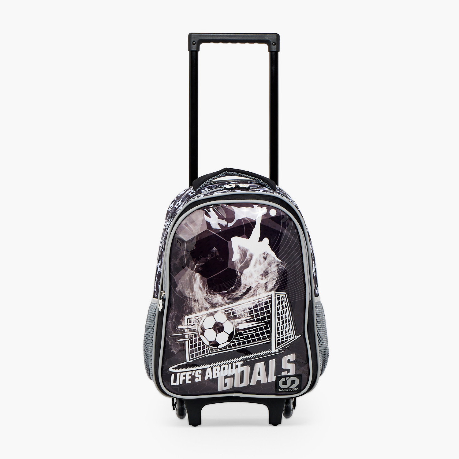 SAMI STUDIO Football 5-Piece School Trolley Bag Set for Boys 5-8 Years with Lunch Bag - 16 inches-school-bagsandbackpacks-trolleybags-image-3
