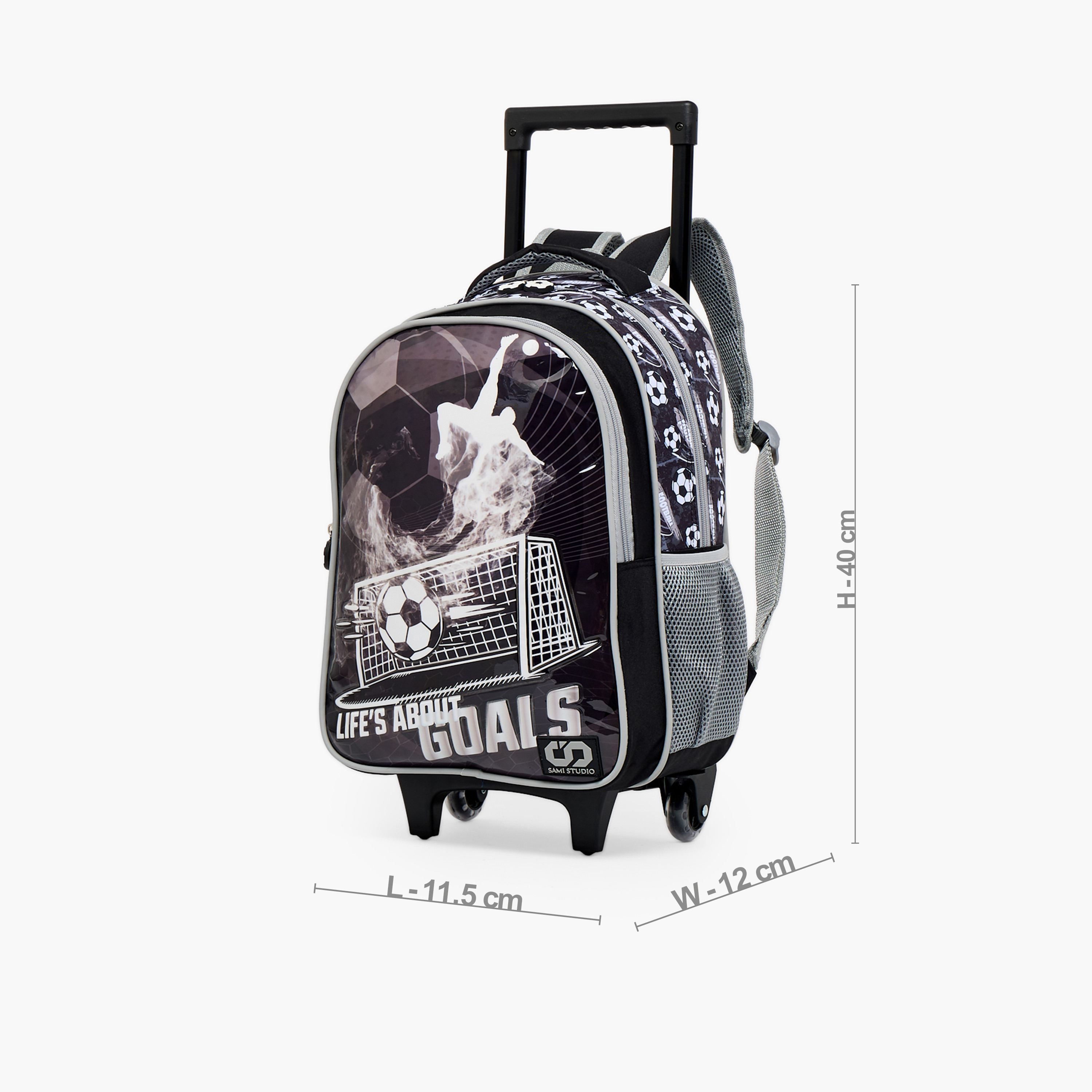 SAMI STUDIO Football 5-Piece School Trolley Bag Set for Boys 5-8 Years with Lunch Bag - 16 inches-school-bagsandbackpacks-trolleybags-image-7