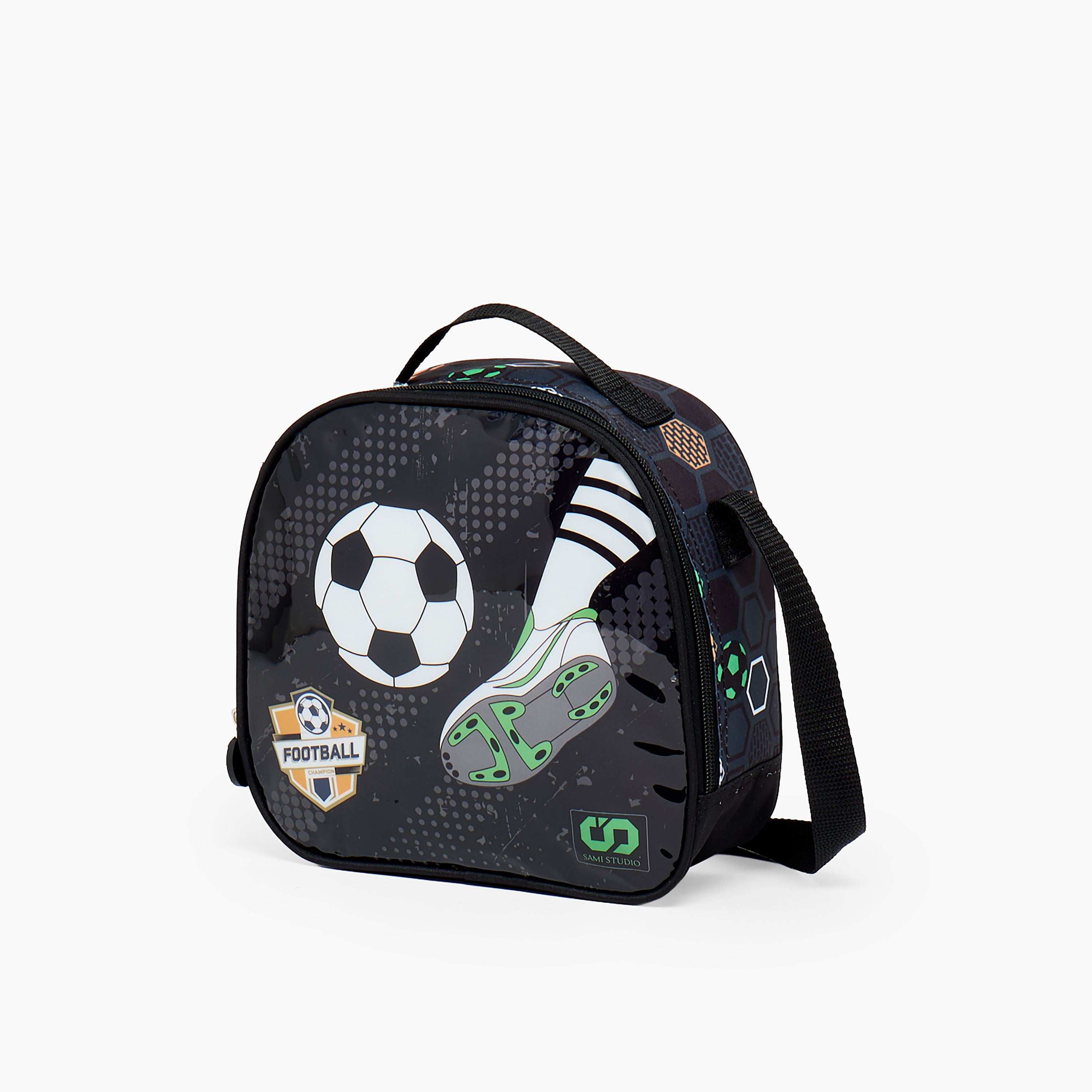 SAMI STUDIO Football 5-Piece School Trolley Bag Set for Boys 5-8 Years with Lunch Bag - 16 inches-school-bagsandbackpacks-trolleybags-image-14