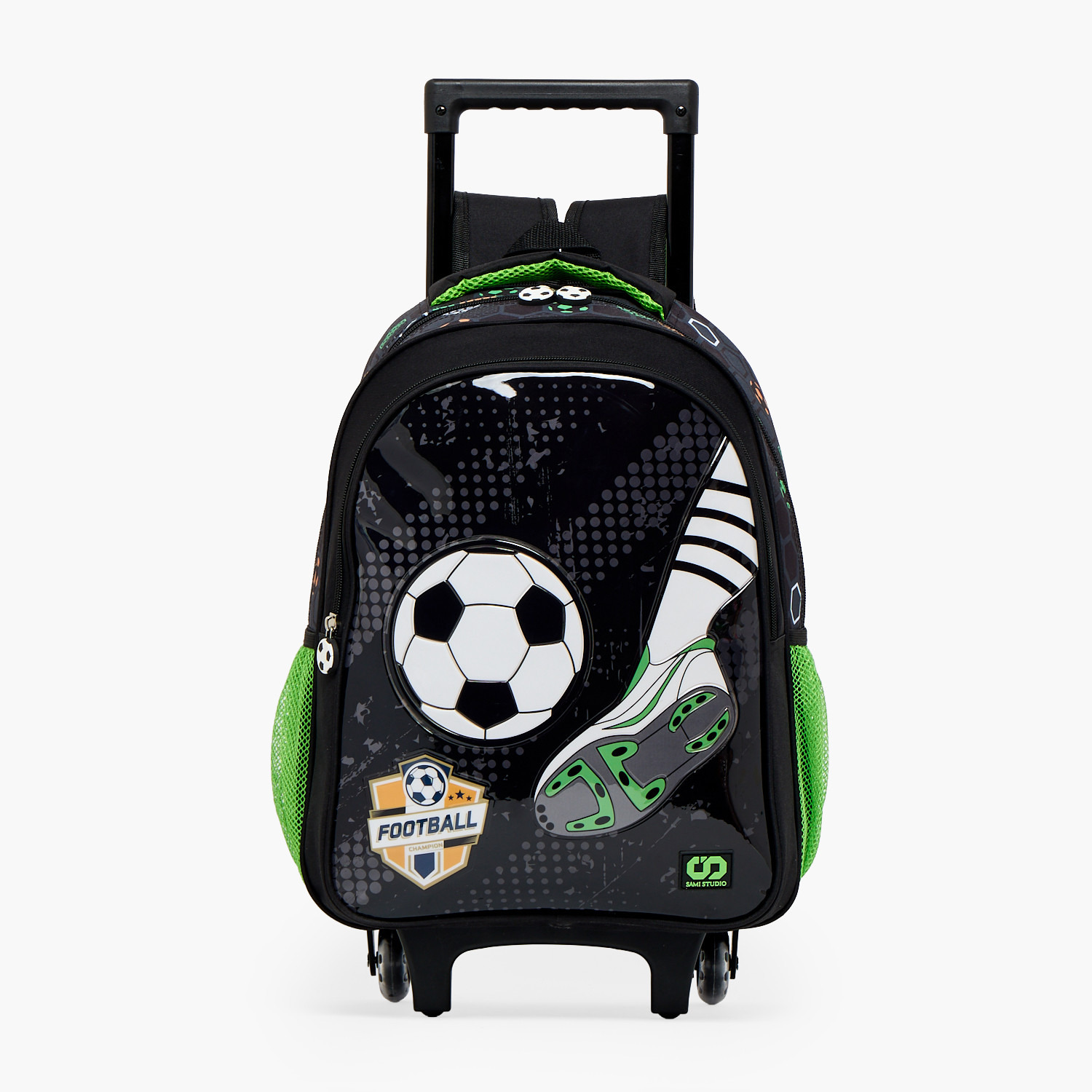 SAMI STUDIO Football 5-Piece School Trolley Bag Set for Boys 5-8 Years with Lunch Bag - 16 inches-school-bagsandbackpacks-trolleybags-image-3
