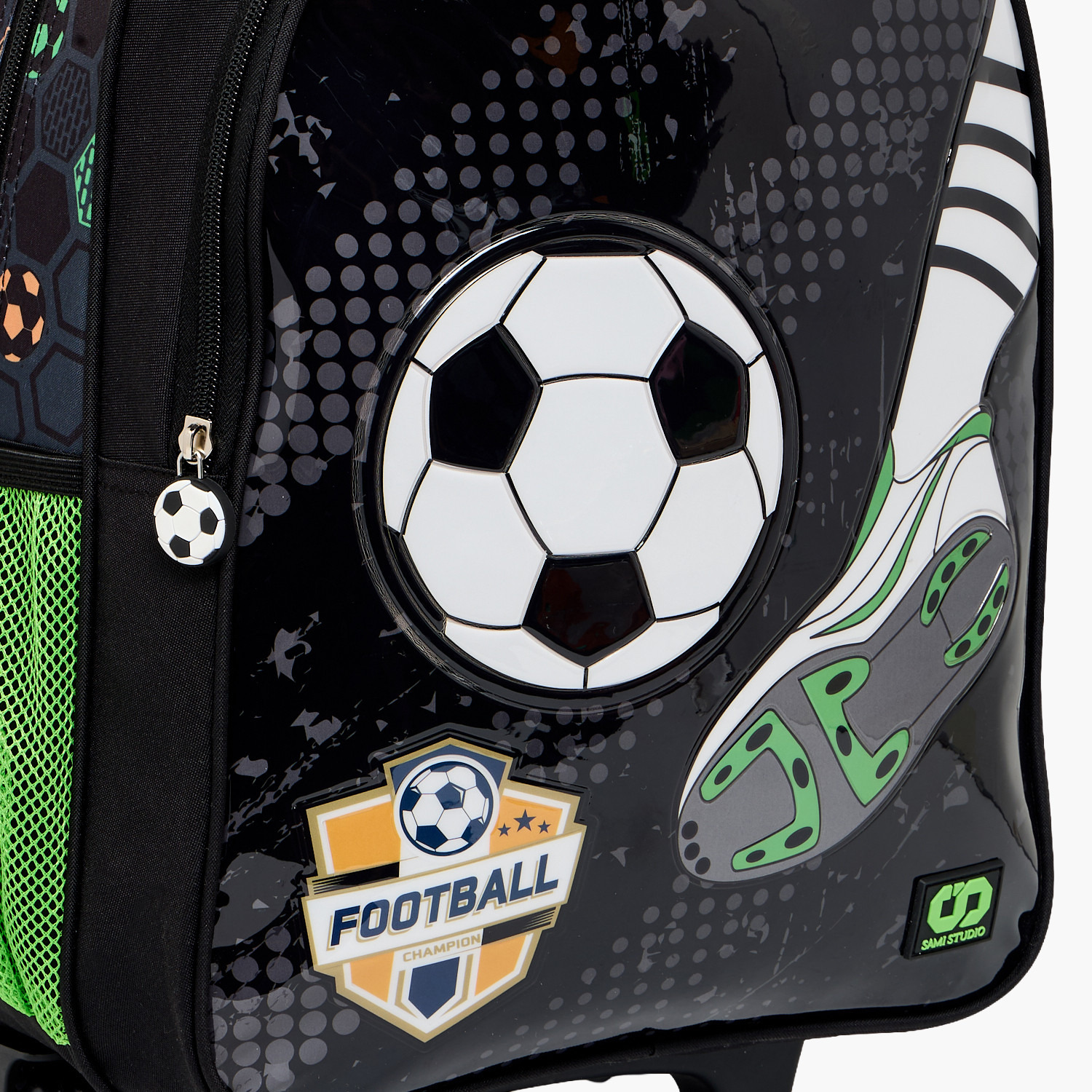 SAMI STUDIO Football 5-Piece School Trolley Bag Set for Boys 5-8 Years with Lunch Bag - 16 inches-school-bagsandbackpacks-trolleybags-image-5