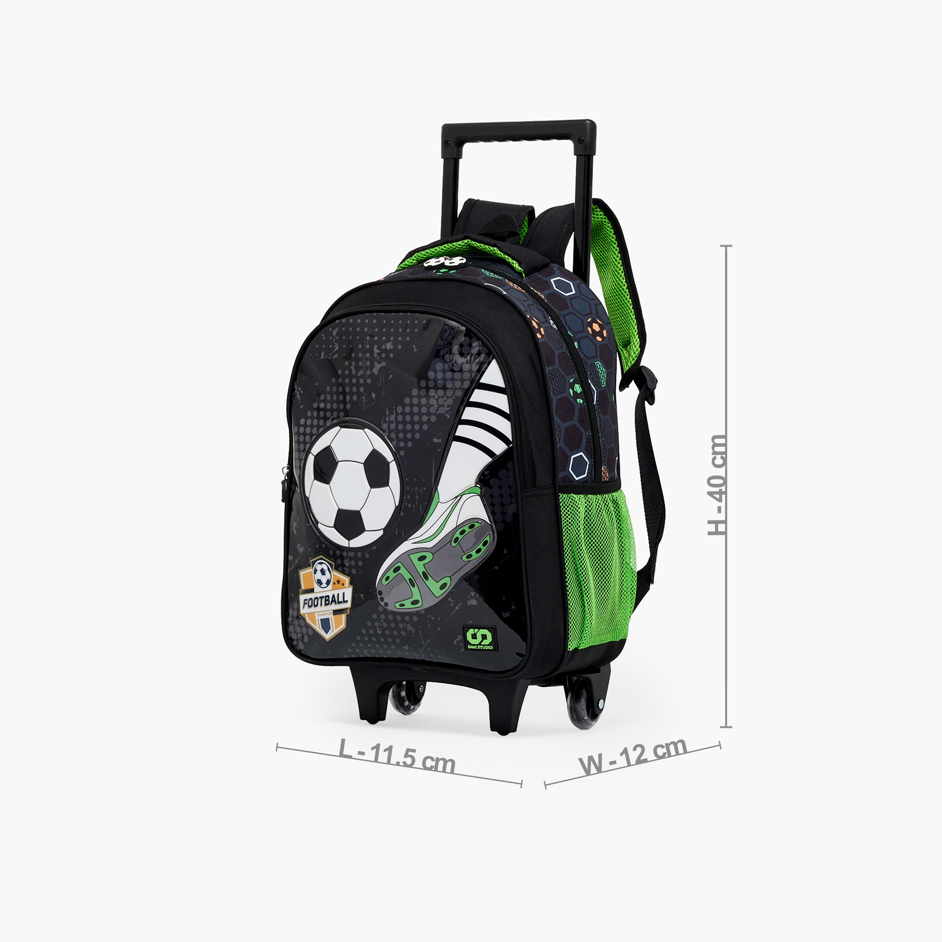 SAMI STUDIO Football 5-Piece School Trolley Bag Set for Boys 5-8 Years with Lunch Bag - 16 inches-school-bagsandbackpacks-trolleybags-image-8
