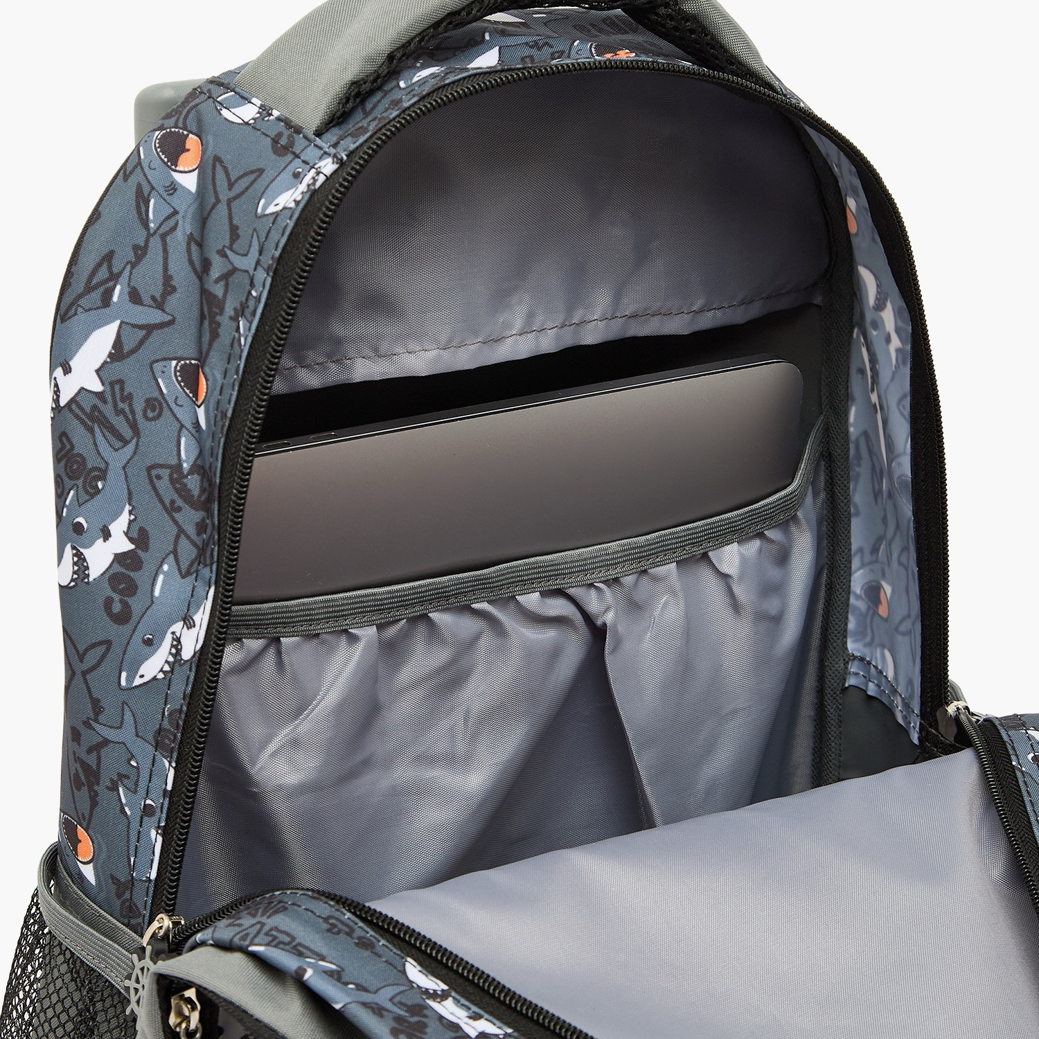 SAMI STUDIO Shark Print 5-Piece School Trolley Bag Set for Boys 5-8 Years with Lunch Box - 16 inches-school-bagsandbackpacks-trolleybags-image-7
