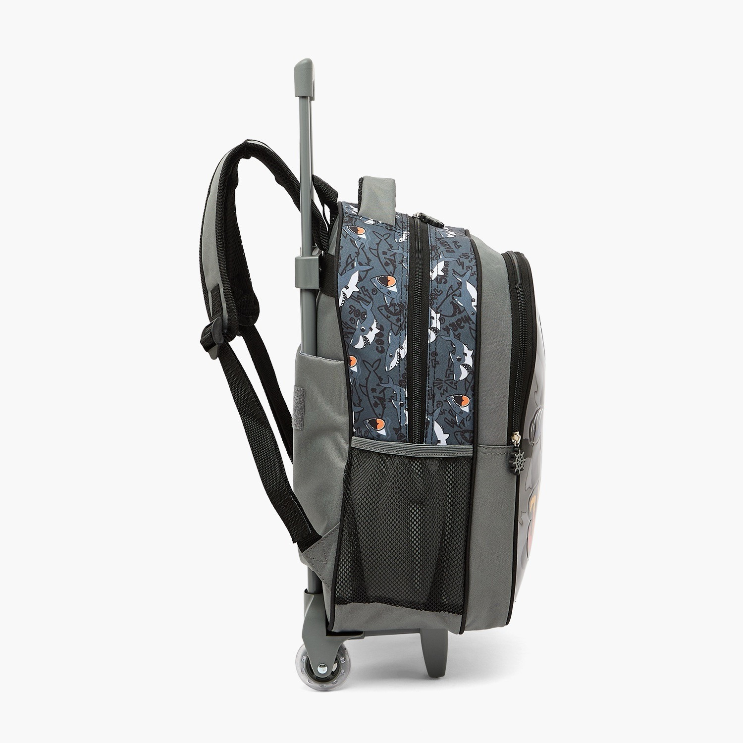 SAMI STUDIO Shark Print 5-Piece School Trolley Bag Set for Boys 5-8 Years with Lunch Box - 16 inches-school-bagsandbackpacks-trolleybags-image-9