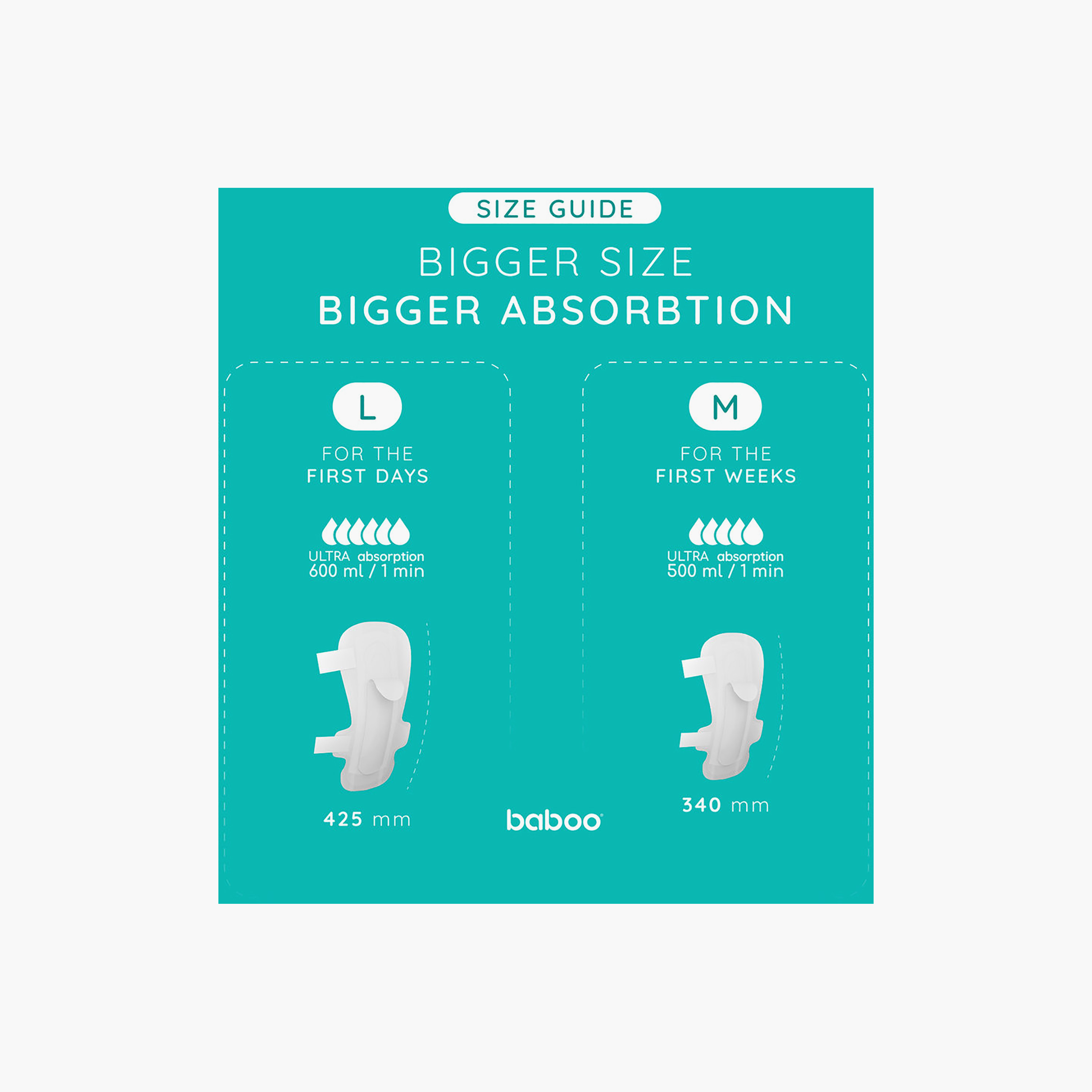 Baboo 10-Piece Postpartum Disposable Maternity Pads - M-women-clothing-maternity-lingerie-panties-image-5