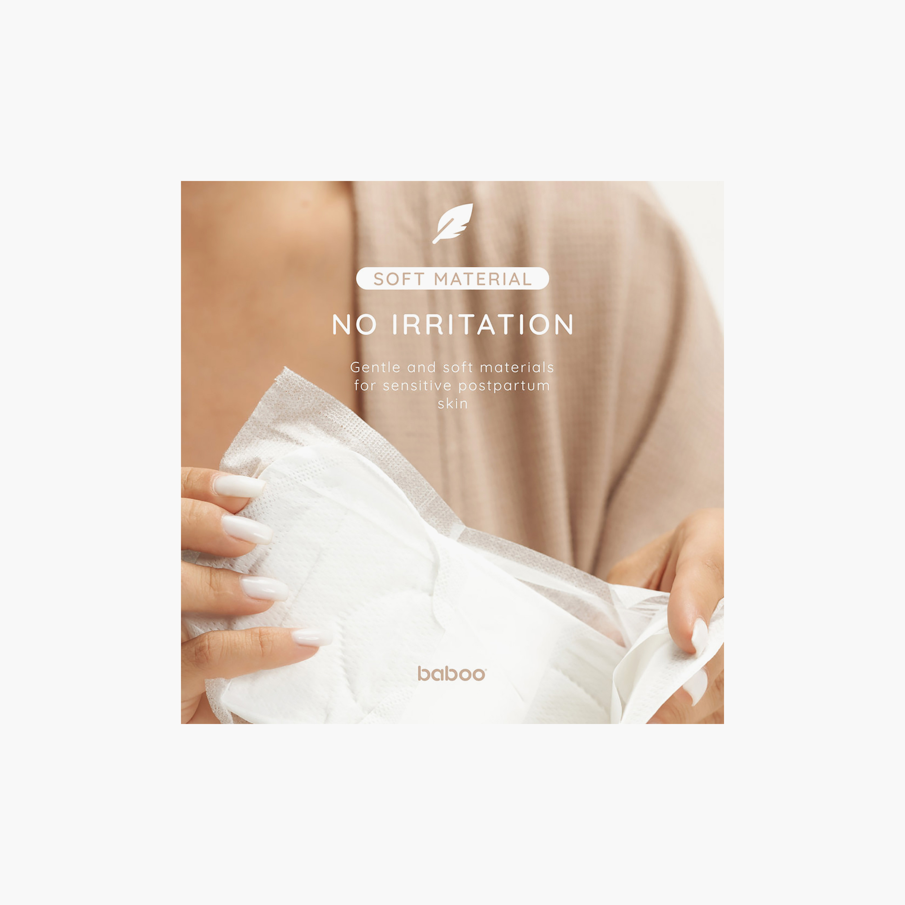 Baboo 8-Piece Postpartum Disposable Maternity Pads - L-women-clothing-maternity-lingerie-panties-image-3