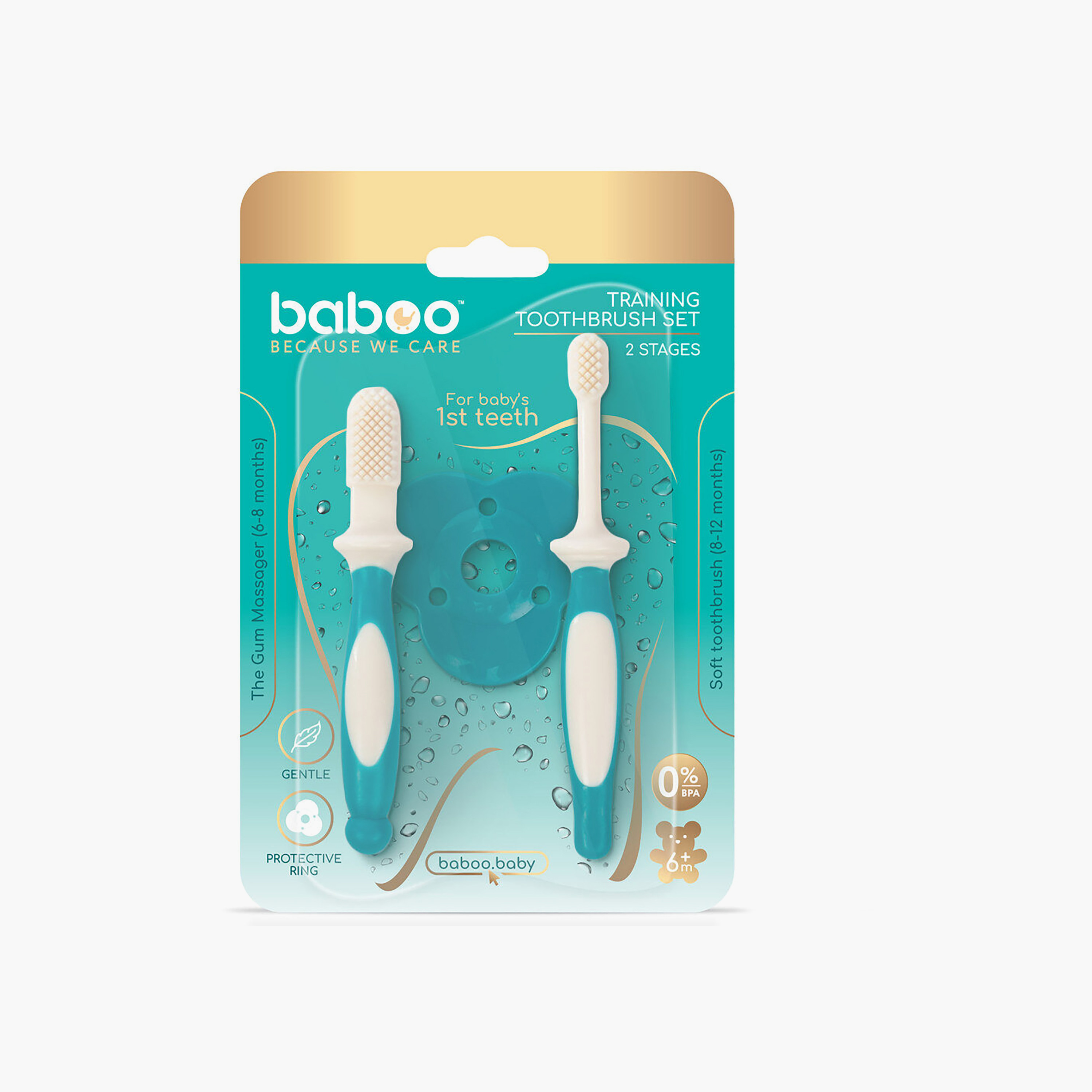 Baboo Silicone Training Toothbrush Set - 6 months-baby-bathandcare-oralcare-image-10