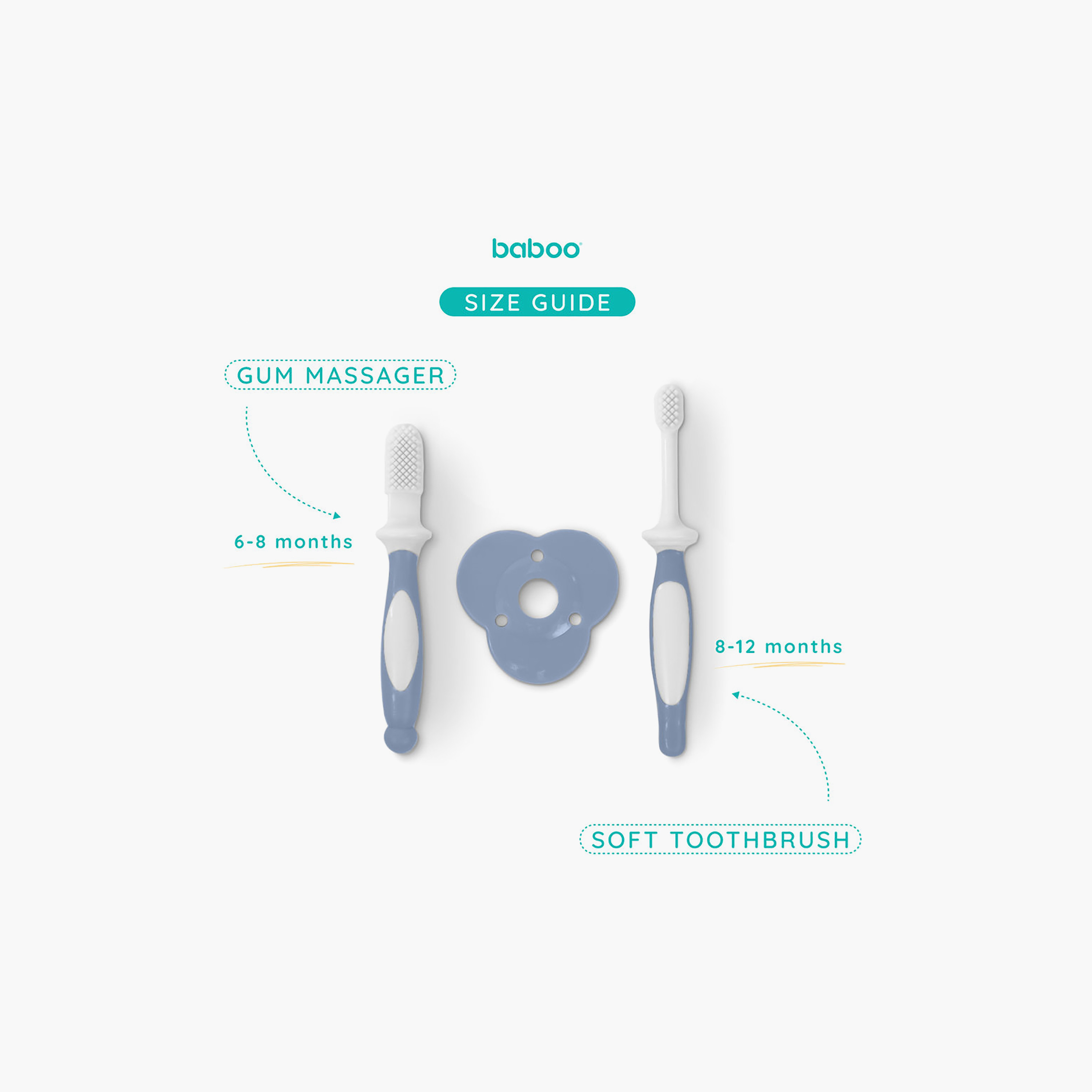 Baboo Silicone Training Toothbrush Set - 6 months-baby-bathandcare-oralcare-image-5
