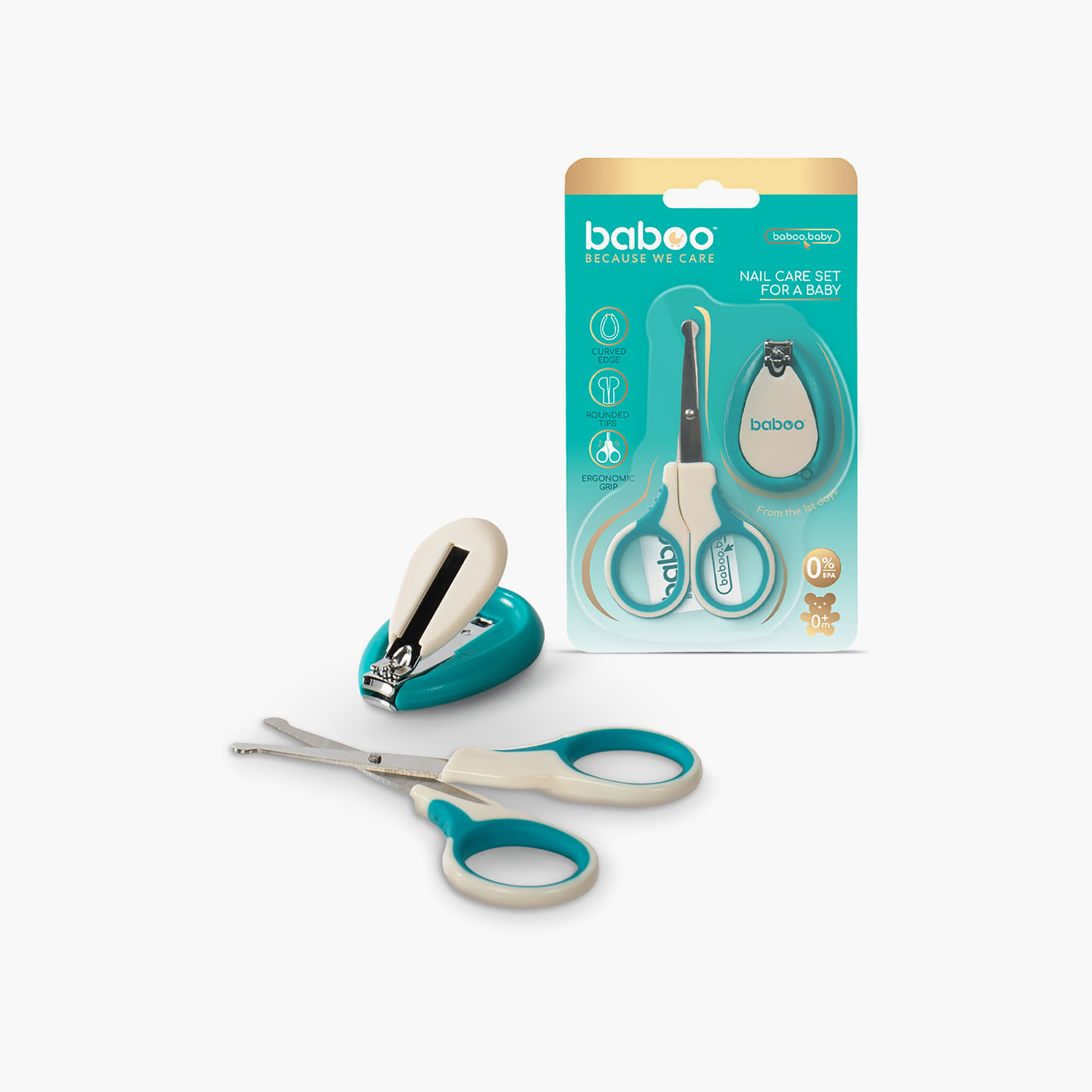 Baboo Scissors & Nails Clipper Manicure Set - 0 months+-beautyandpersonalcare-babycare-babygrooming-image-3