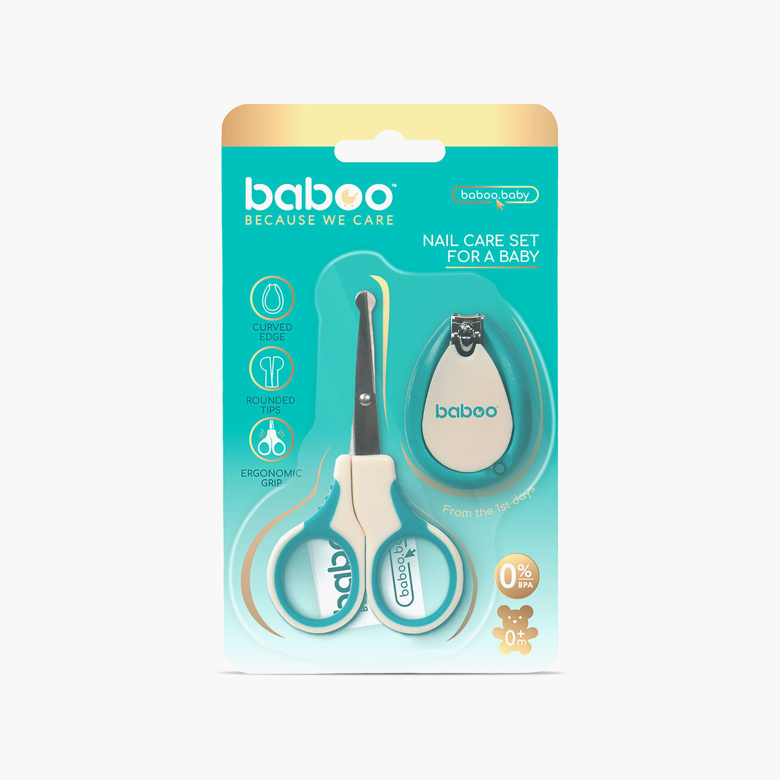 Baboo Scissors & Nails Clipper Manicure Set - 0 months+-beautyandpersonalcare-babycare-babygrooming-image-4