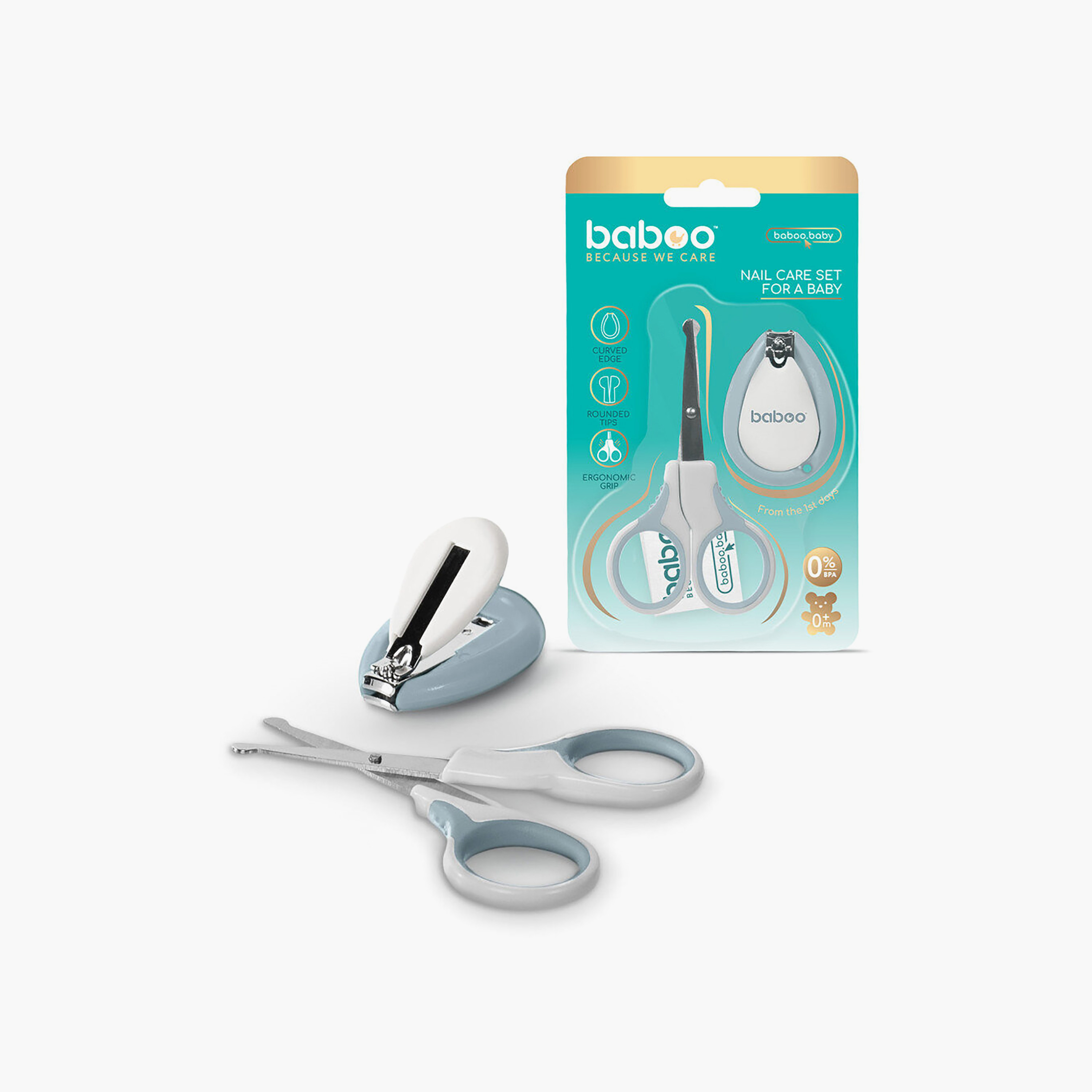 Baboo Scissors & Nails Clipper Manicure Set - 0 months+-beautyandpersonalcare-babycare-babygrooming-image-3