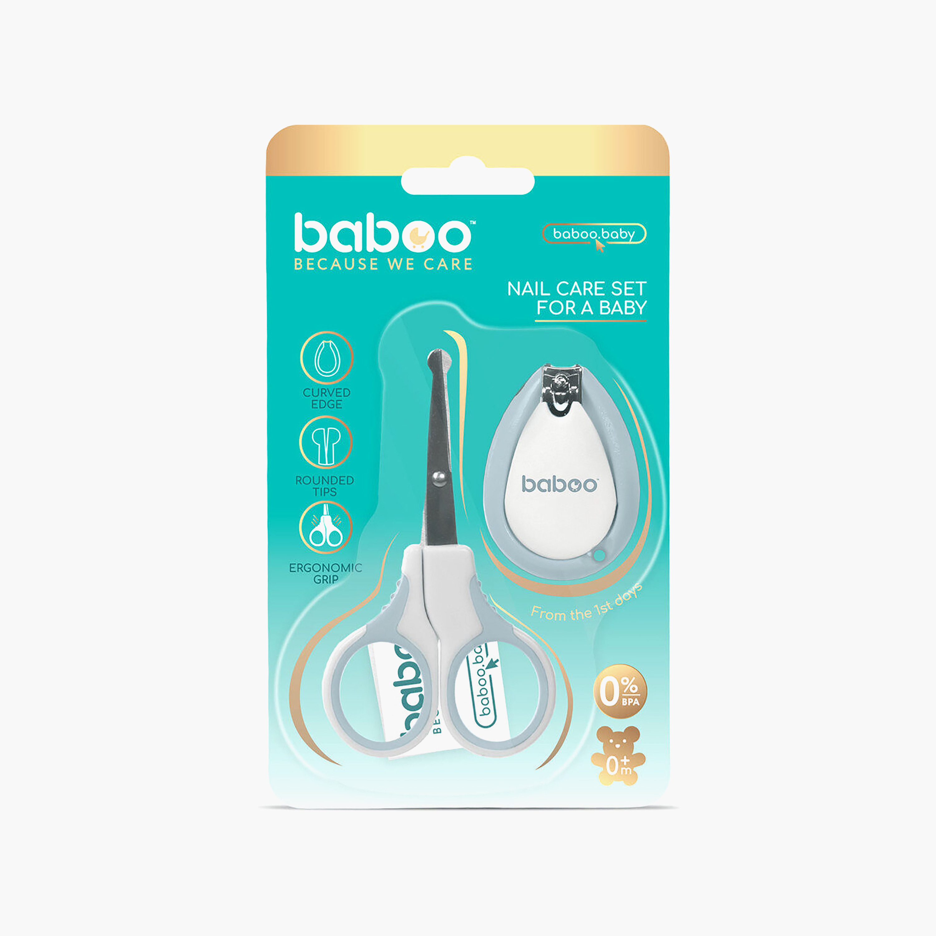 Baboo Scissors & Nails Clipper Manicure Set - 0 months+-beautyandpersonalcare-babycare-babygrooming-image-4
