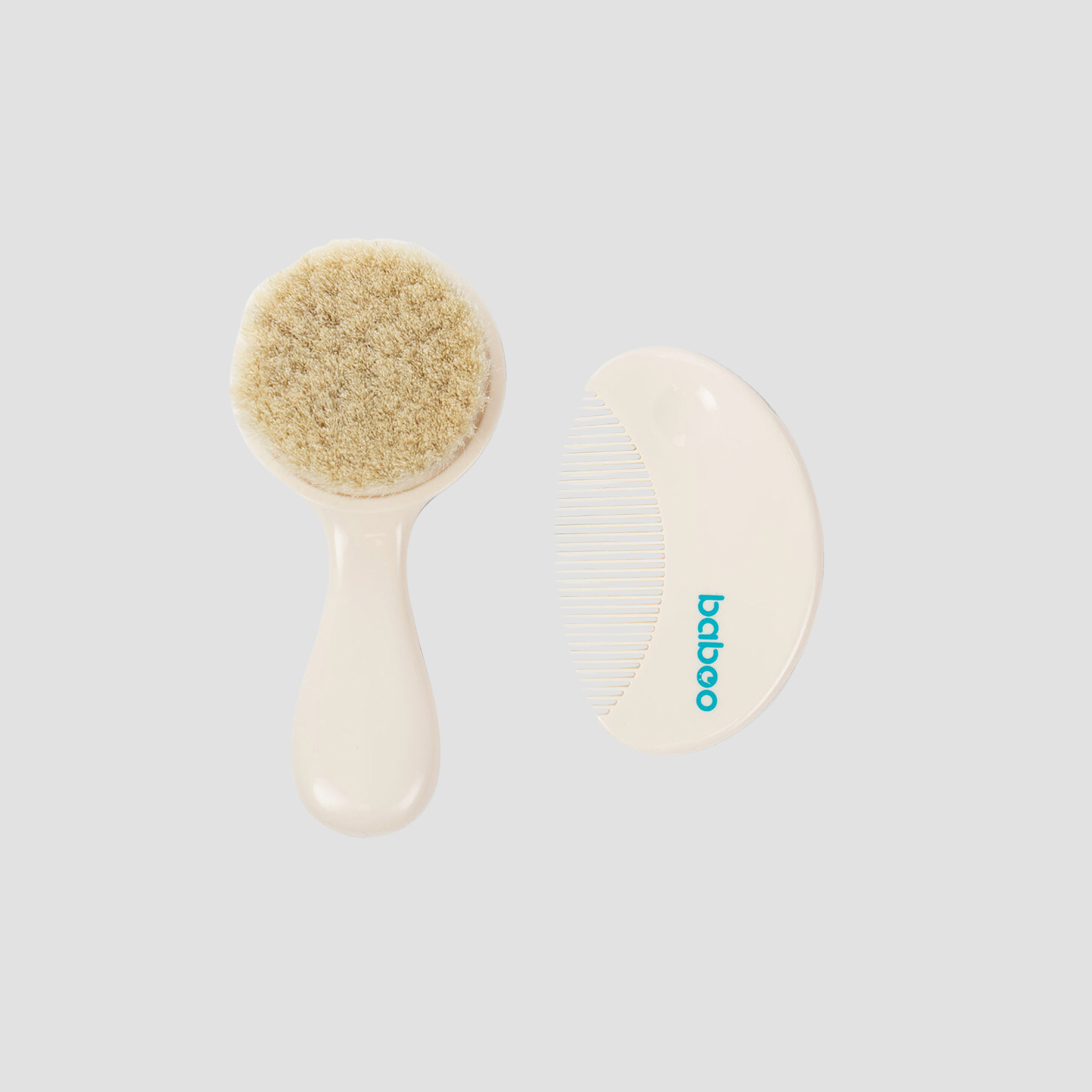 Baboo Brush & Comb Set - Cream-baby-bathandcare-hairbodyskincare-lotionsandcreams-image-1