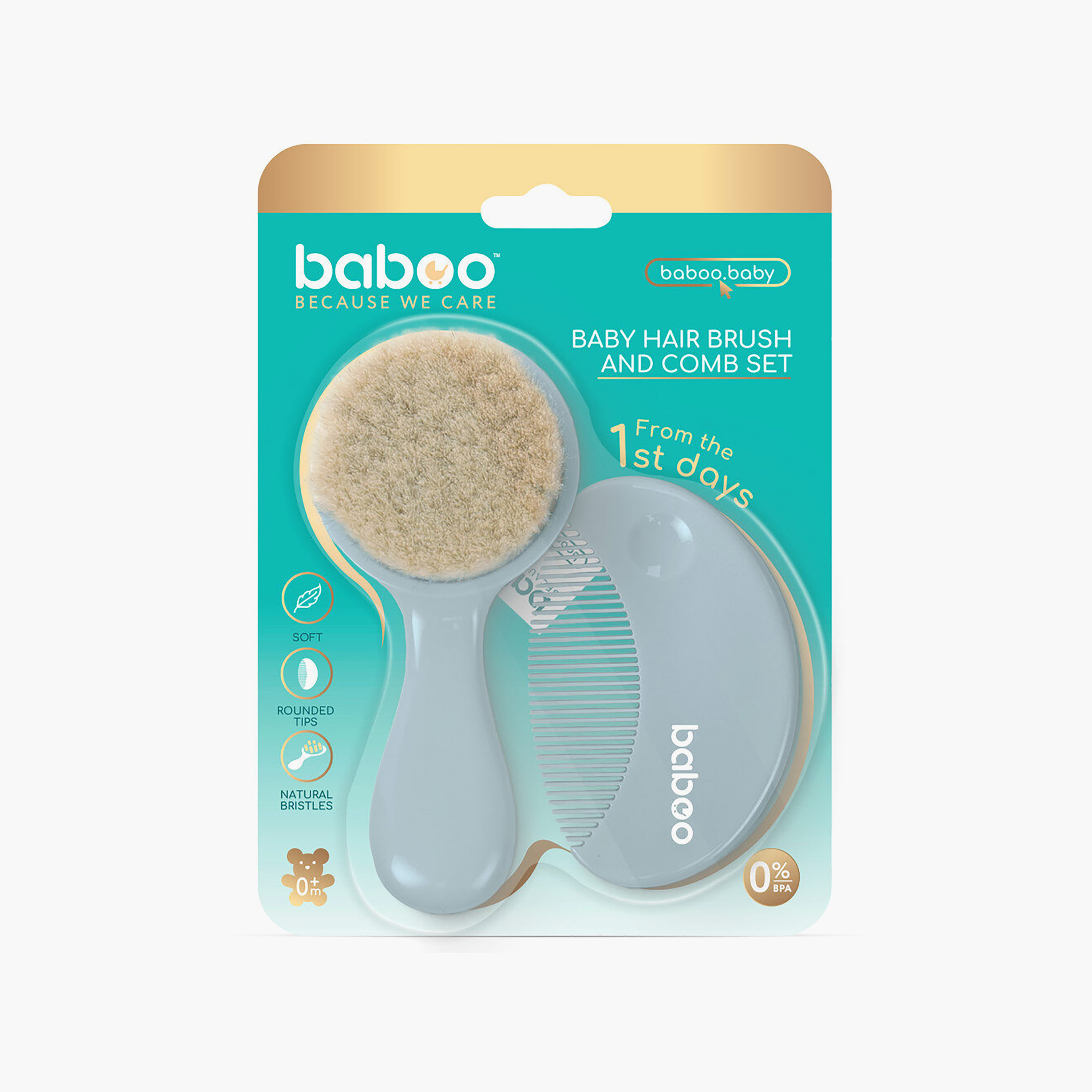 Baboo Brush & Comb Set - Cream-baby-bathandcare-hairbodyskincare-lotionsandcreams-image-12